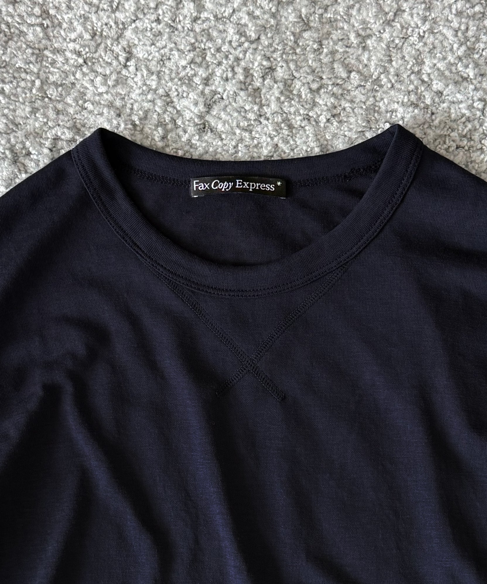 Fax Copy Express Afternoon stretch relaxed top "NAVY"
