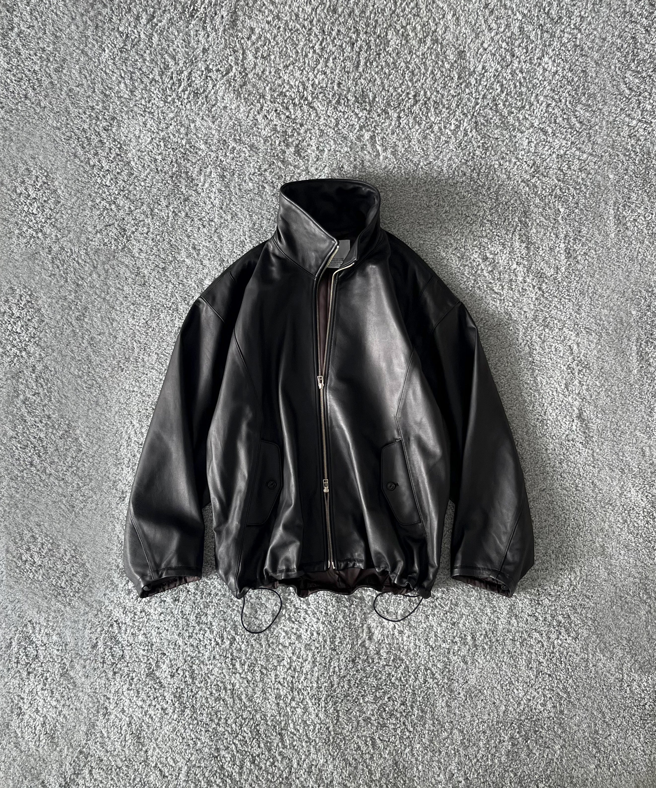 VOAAOV Leather blouson "BLACK"