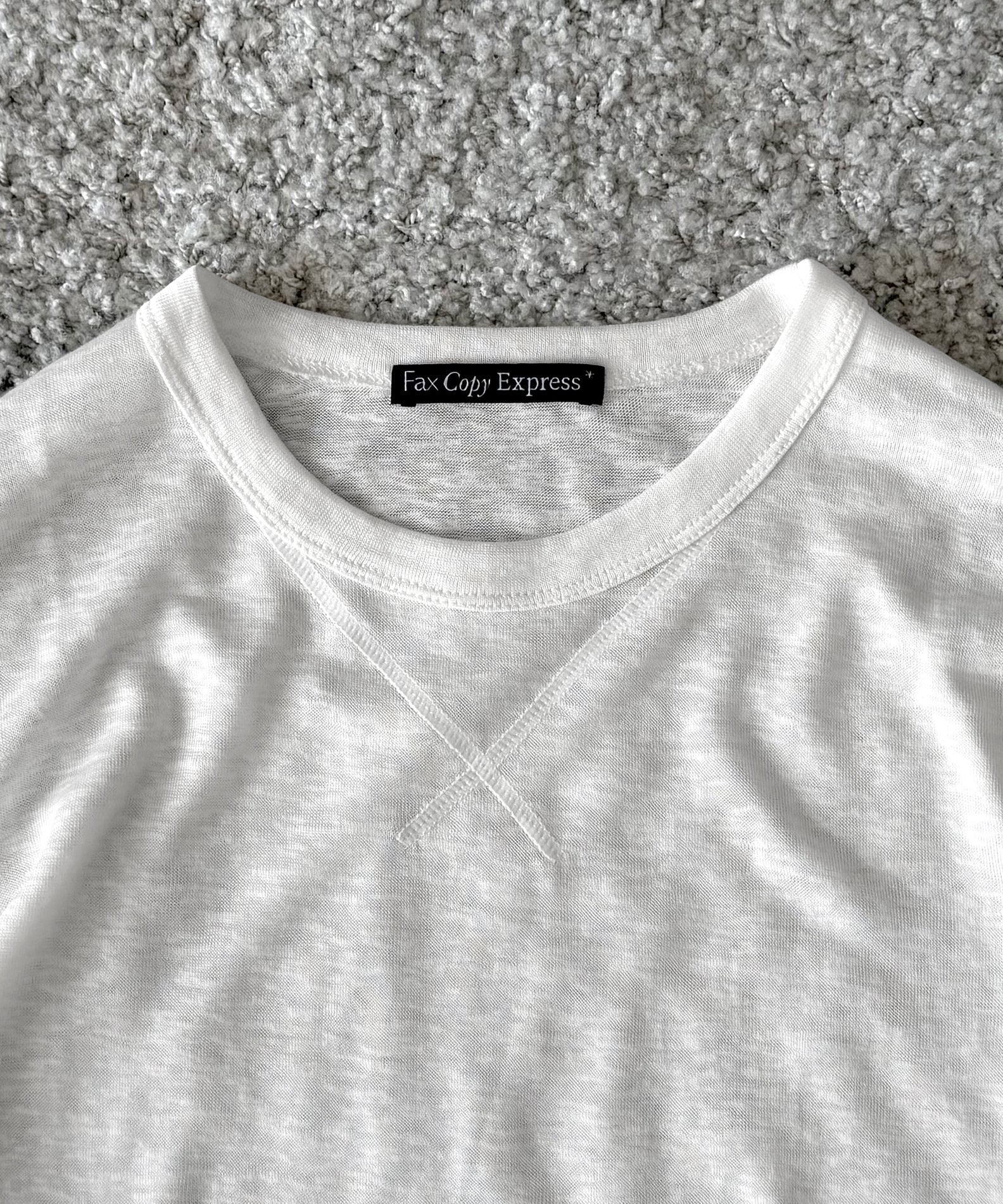 Fax Copy Express Afternoon stretch relaxed top "WHITE"