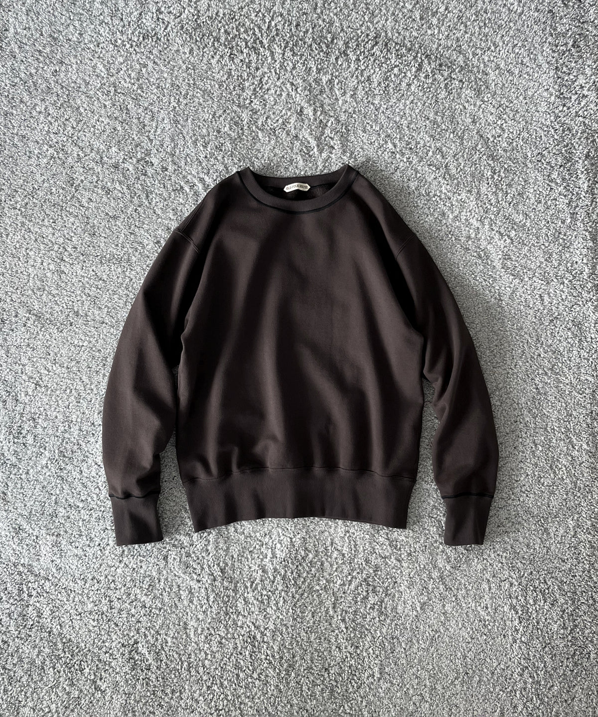 OLD FOLK HOUSE Plain sweatshirt "DARK BROWN"