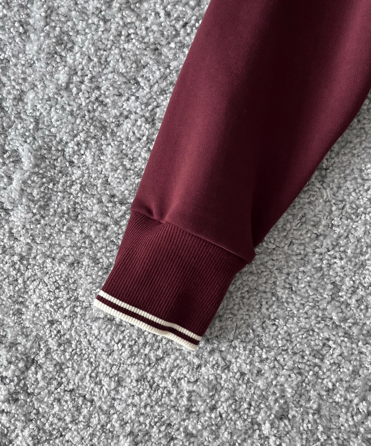 FRED PERRY Half zip sweatshirt "OXBLOOD / ECRU"
