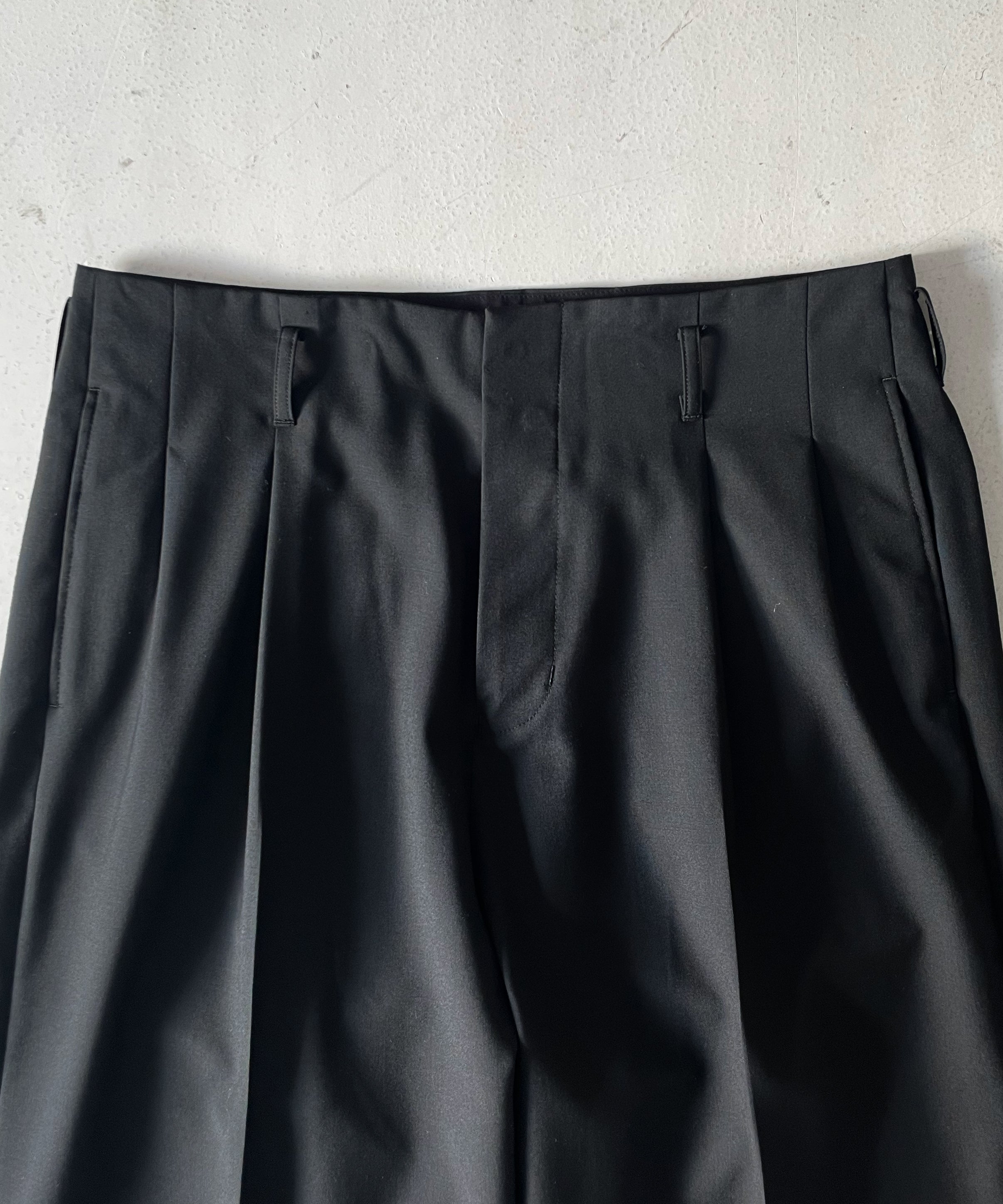 KAIKO Wool wide slacks "BLACK"