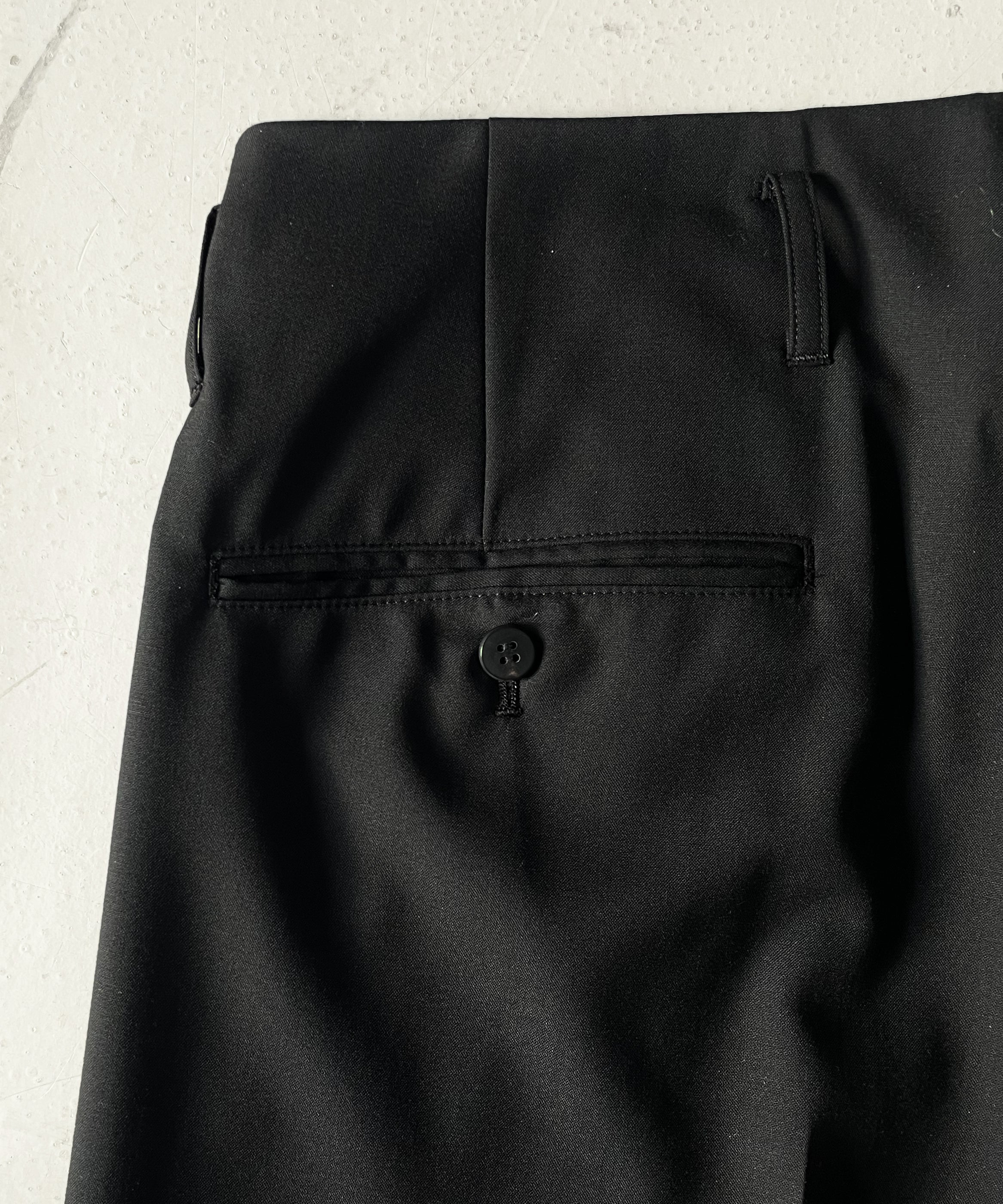 KAIKO Wool wide slacks "BLACK"