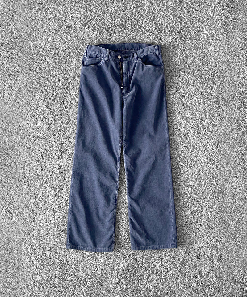 URU Cotton corduroy - 5pocket pants "BLUE"