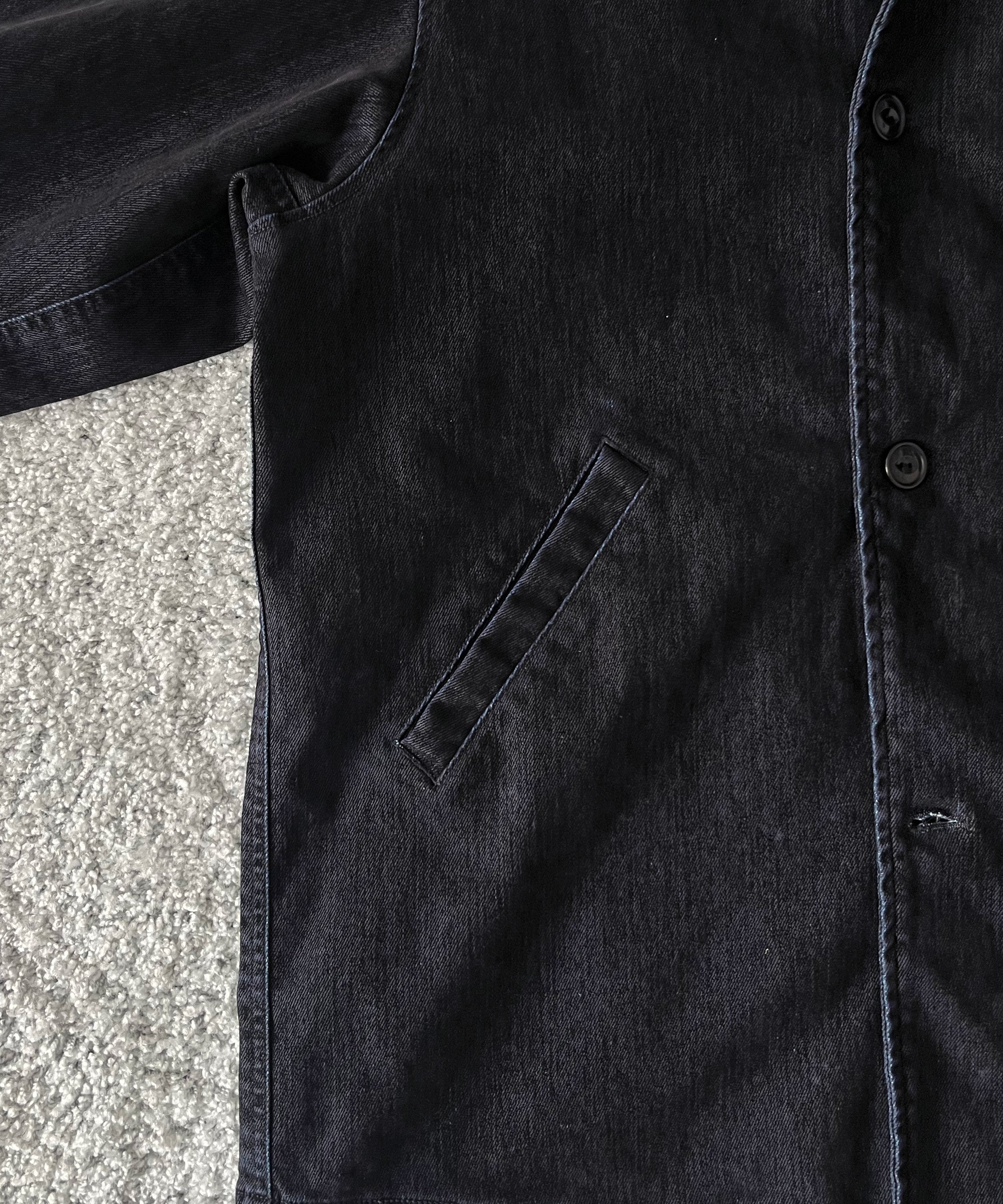 VOAAOV【ヴォアーブ】Flocky denim coverall jacket “BLACK”｜O WEB STORE