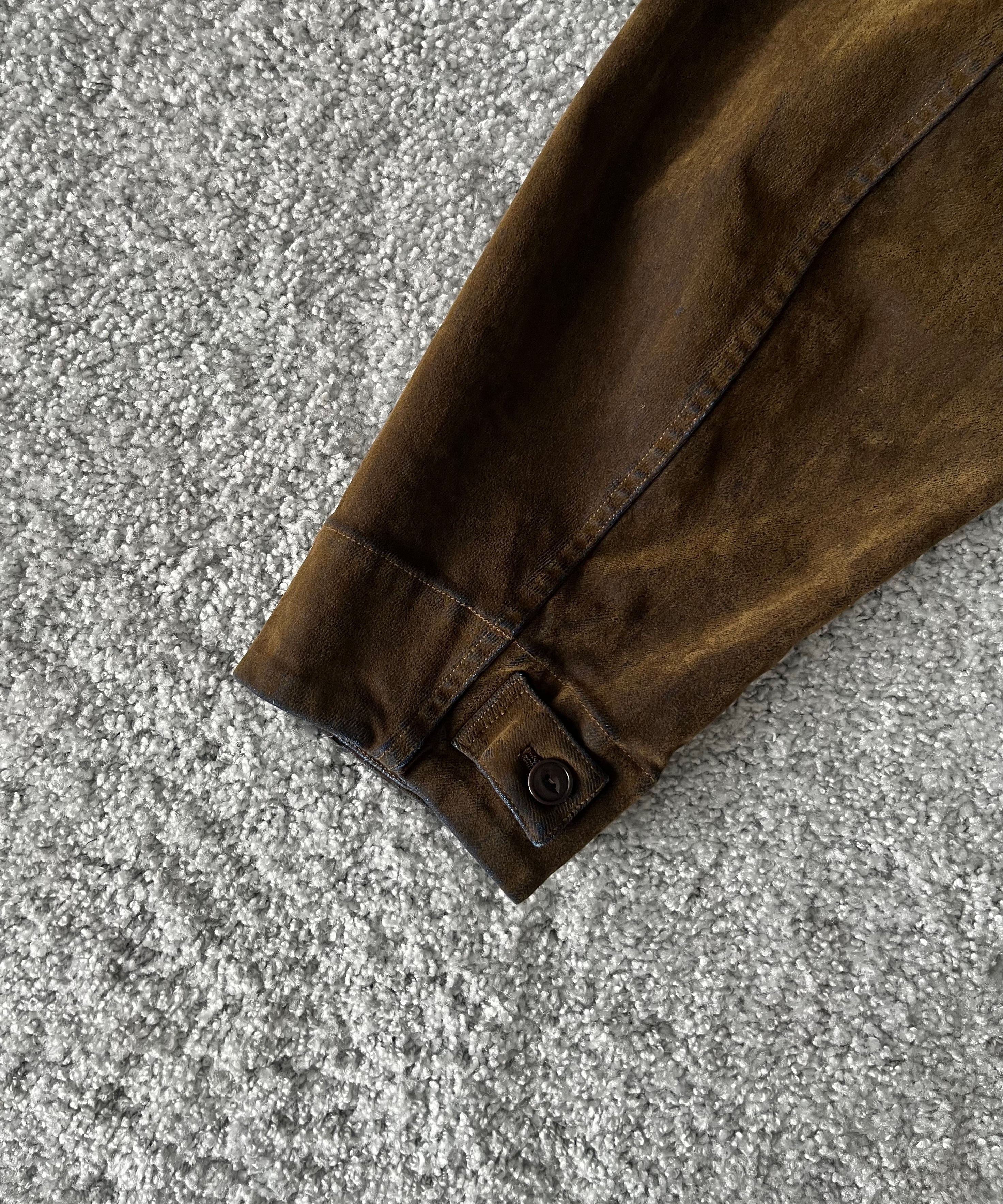 VOAAOV Flocky denim coverall jacket “BROWN”