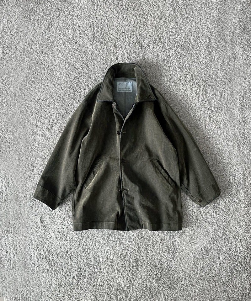 VOAAOV Flocky denim coverall jacket “BROWN”