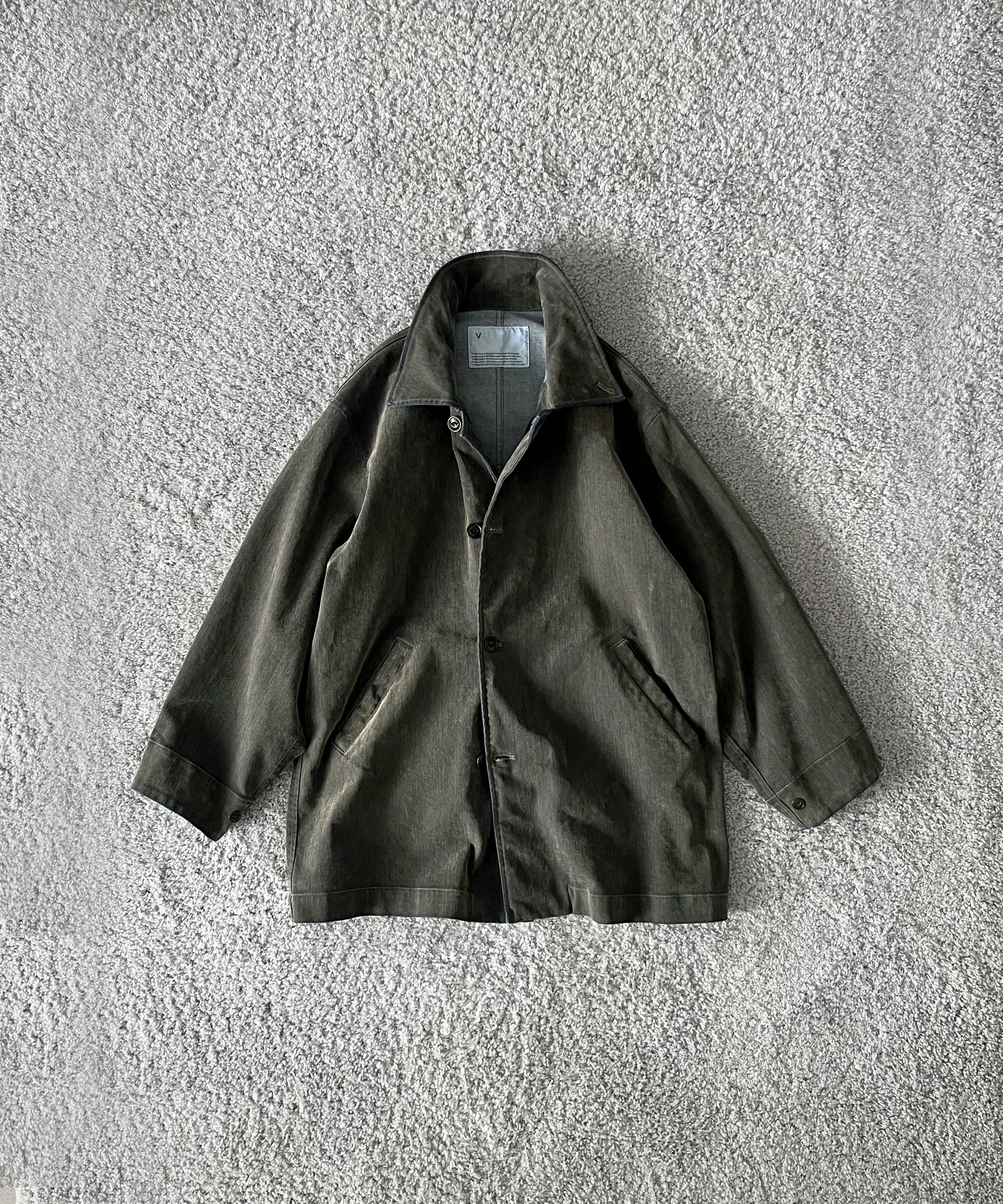 VOAAOV Flocky denim coverall jacket “BLACK”