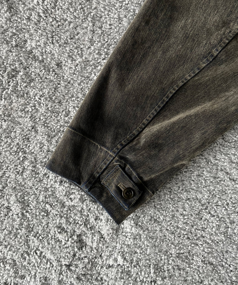 VOAAOV Flocky denim coverall jacket “OLIVE"