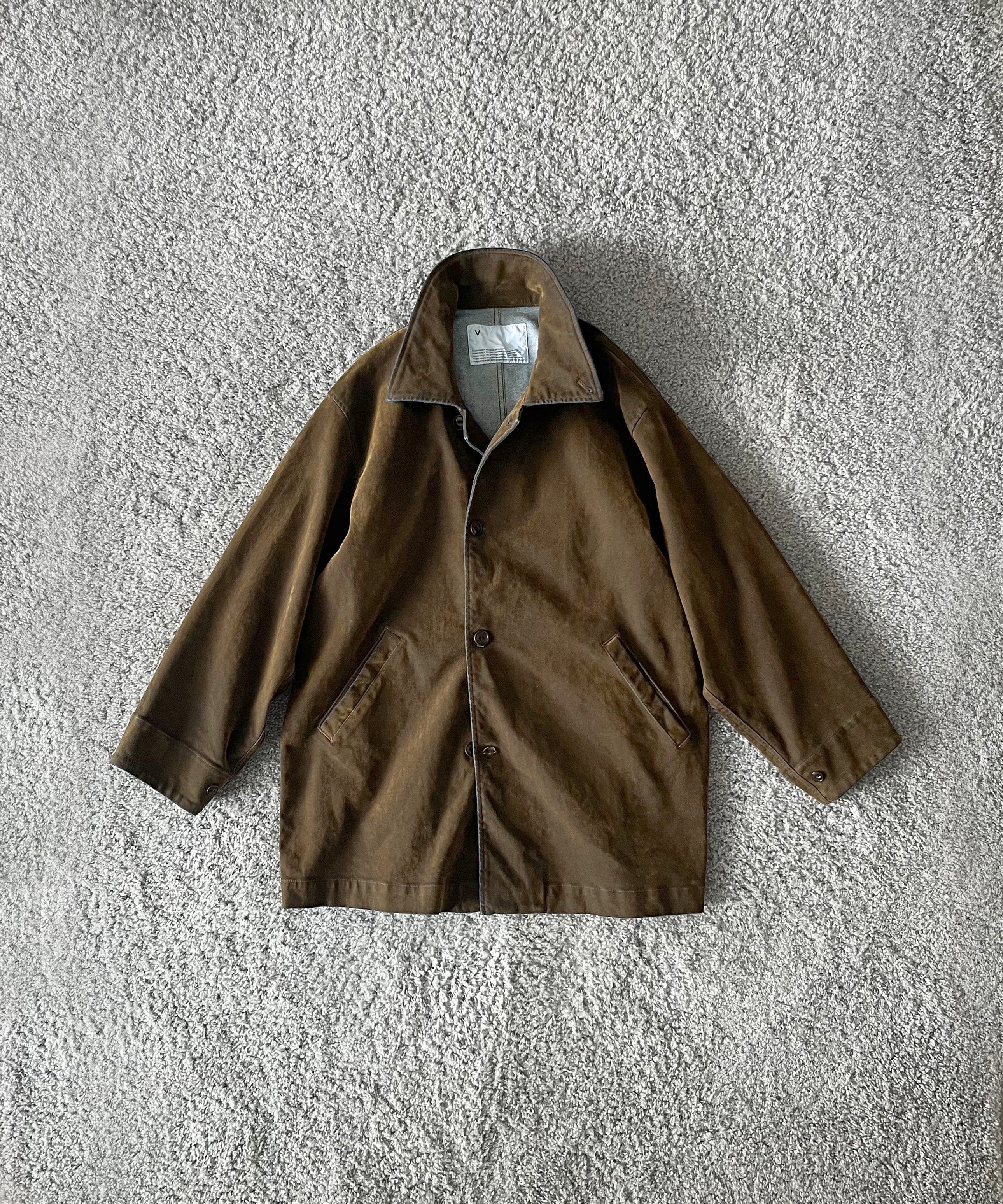 VOAAOV Flocky denim coverall jacket “OLIVE"