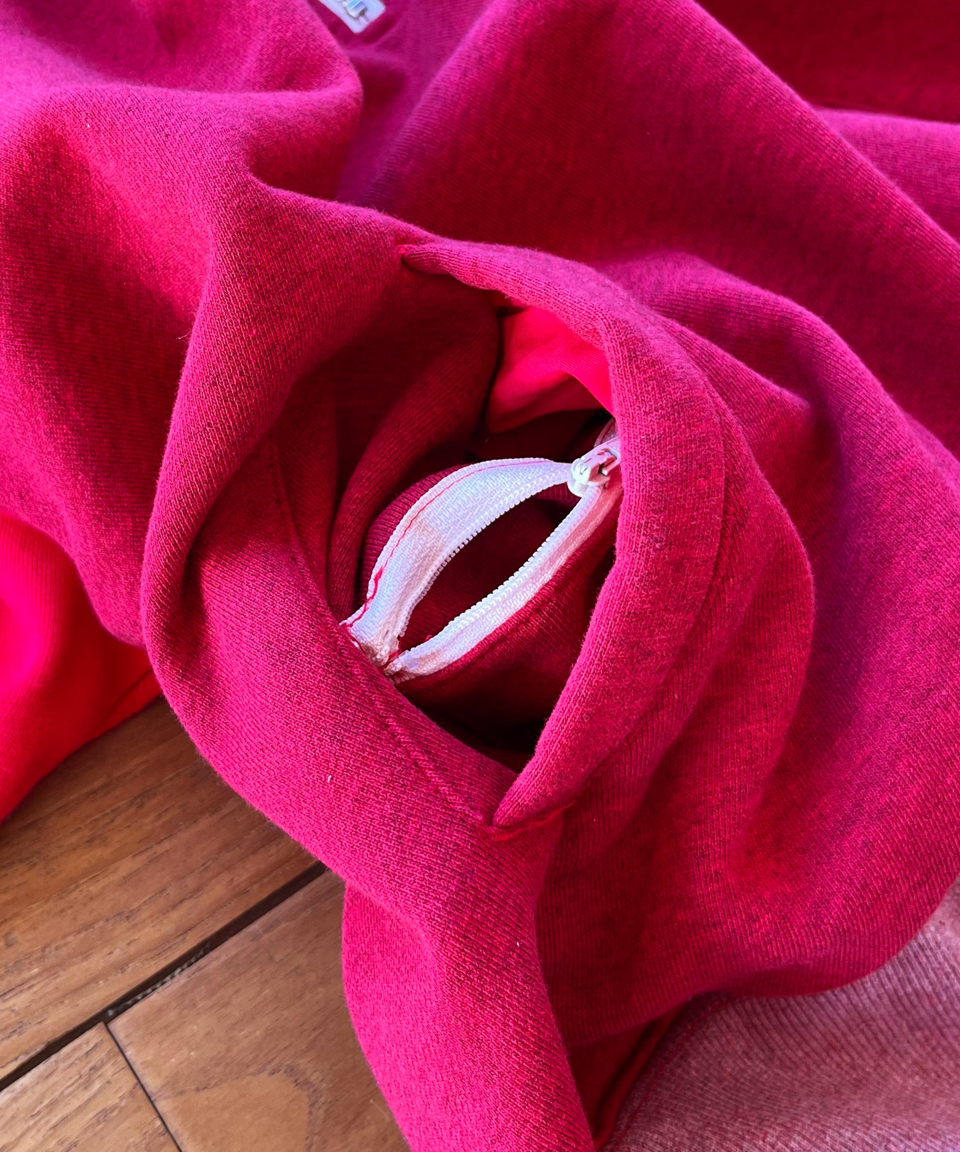 PHINGERIN Half-zip collar sweatshirt dyed heather "B:RED"