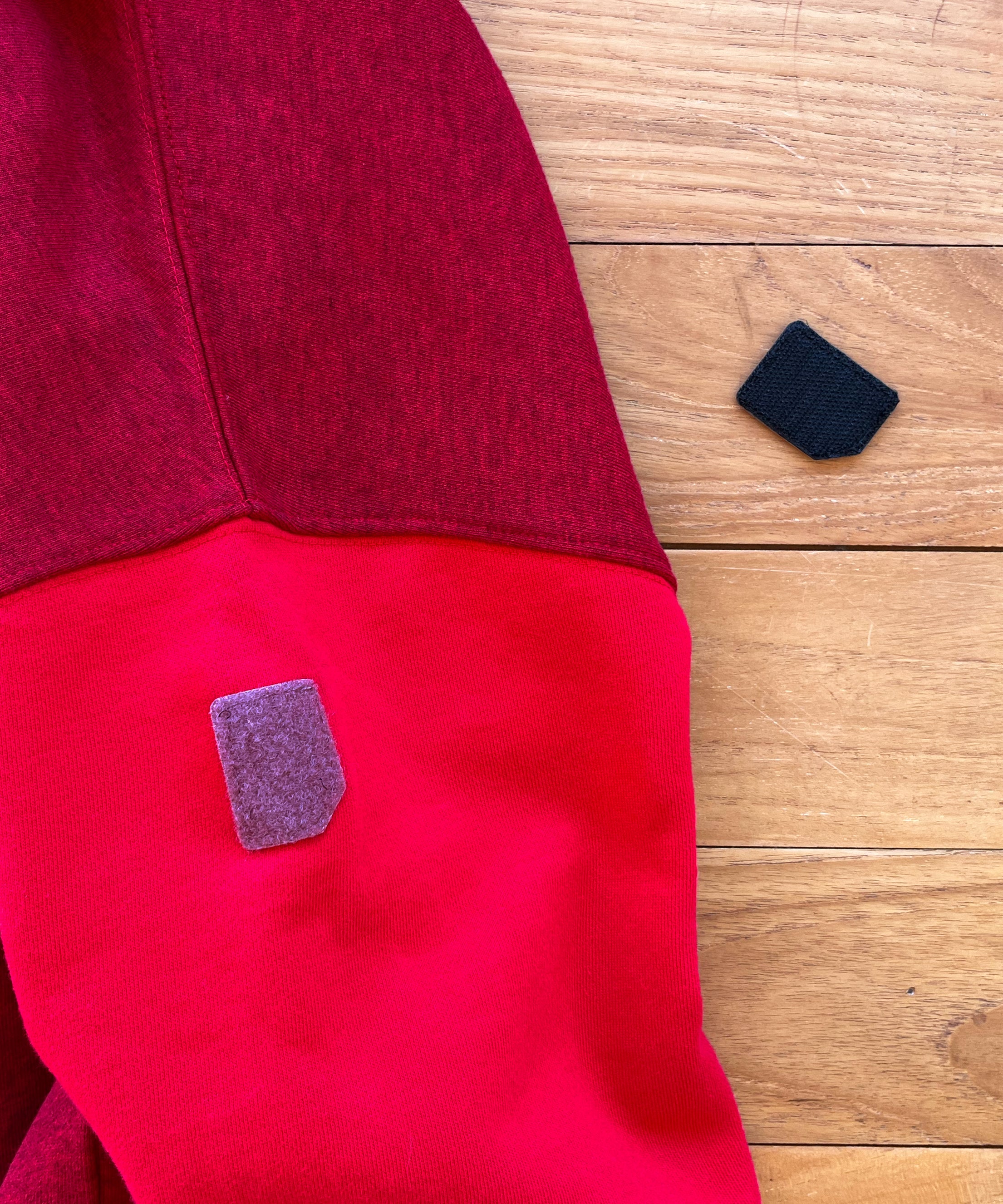 PHINGERIN Half-zip collar sweatshirt dyed heather "B:RED"