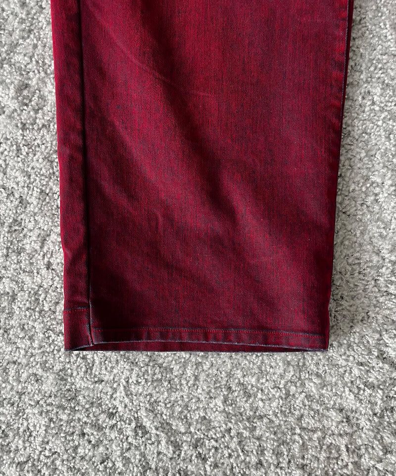 VOAAOV Flocky denim pant “RED"