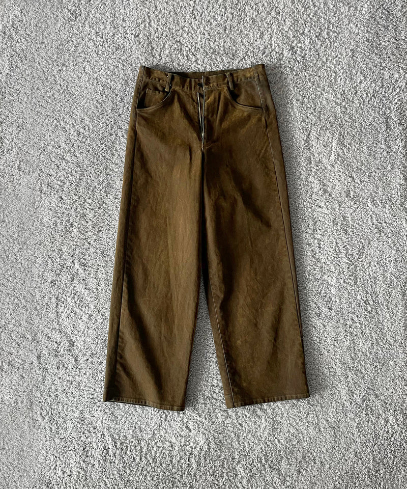 VOAAOV Flocky denim pant “BLACK”