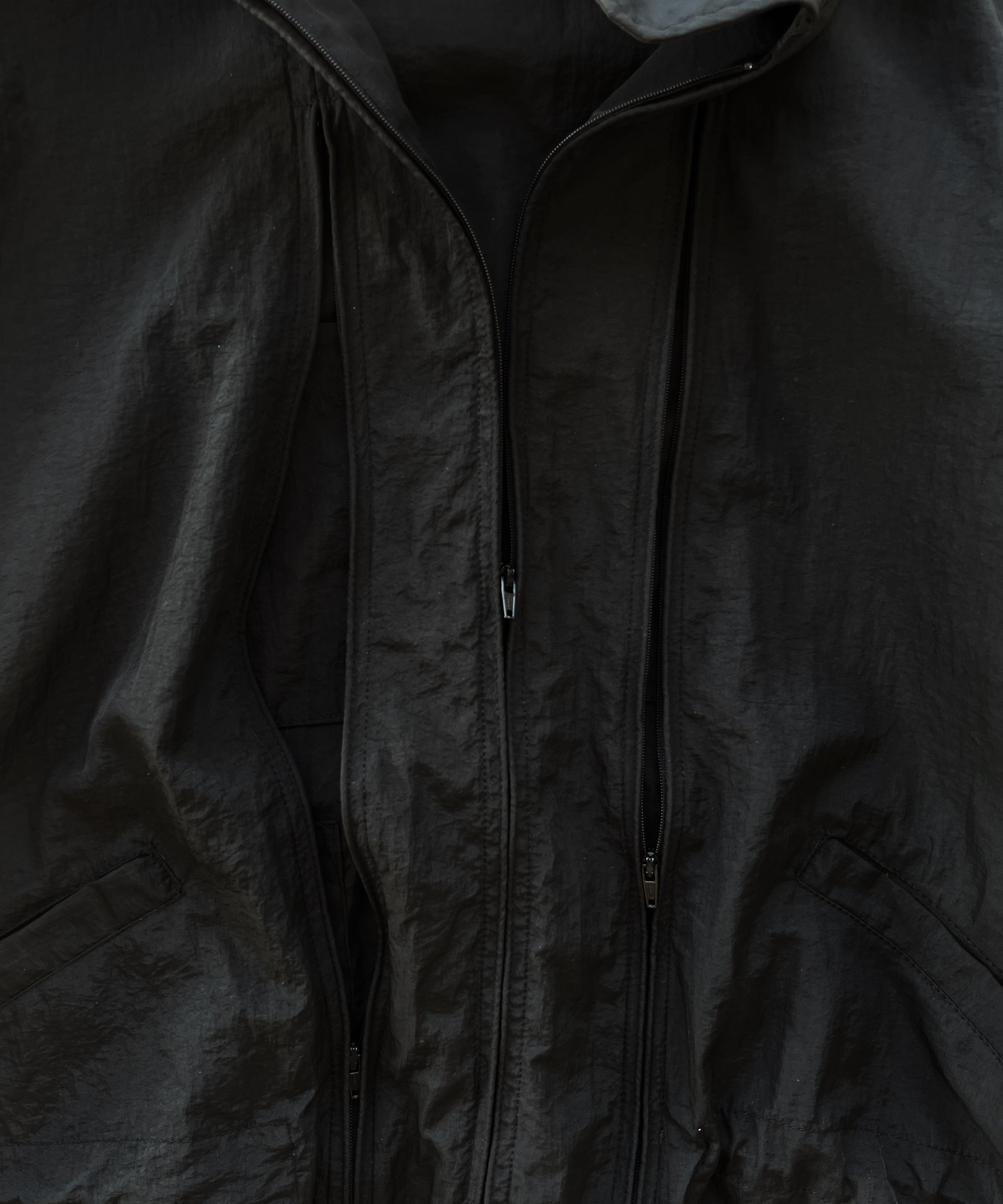 PHINGERIN Crushed nylon full pack jacket "E:BLACK"