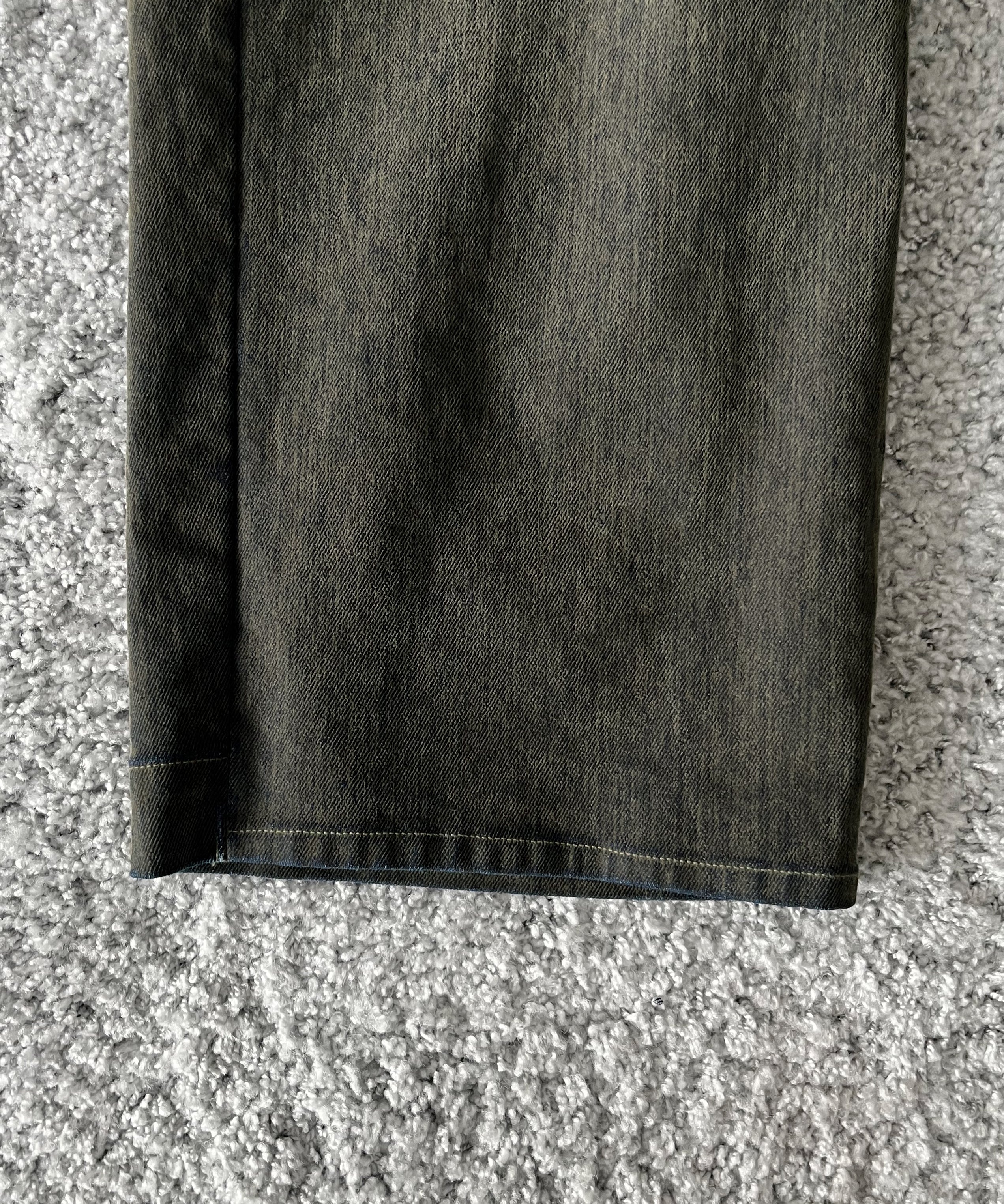 VOAAOV Flocky denim pant “OLIVE"