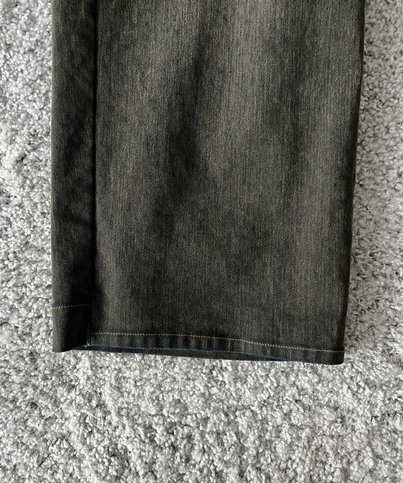 VOAAOV Flocky denim pant “OLIVE"