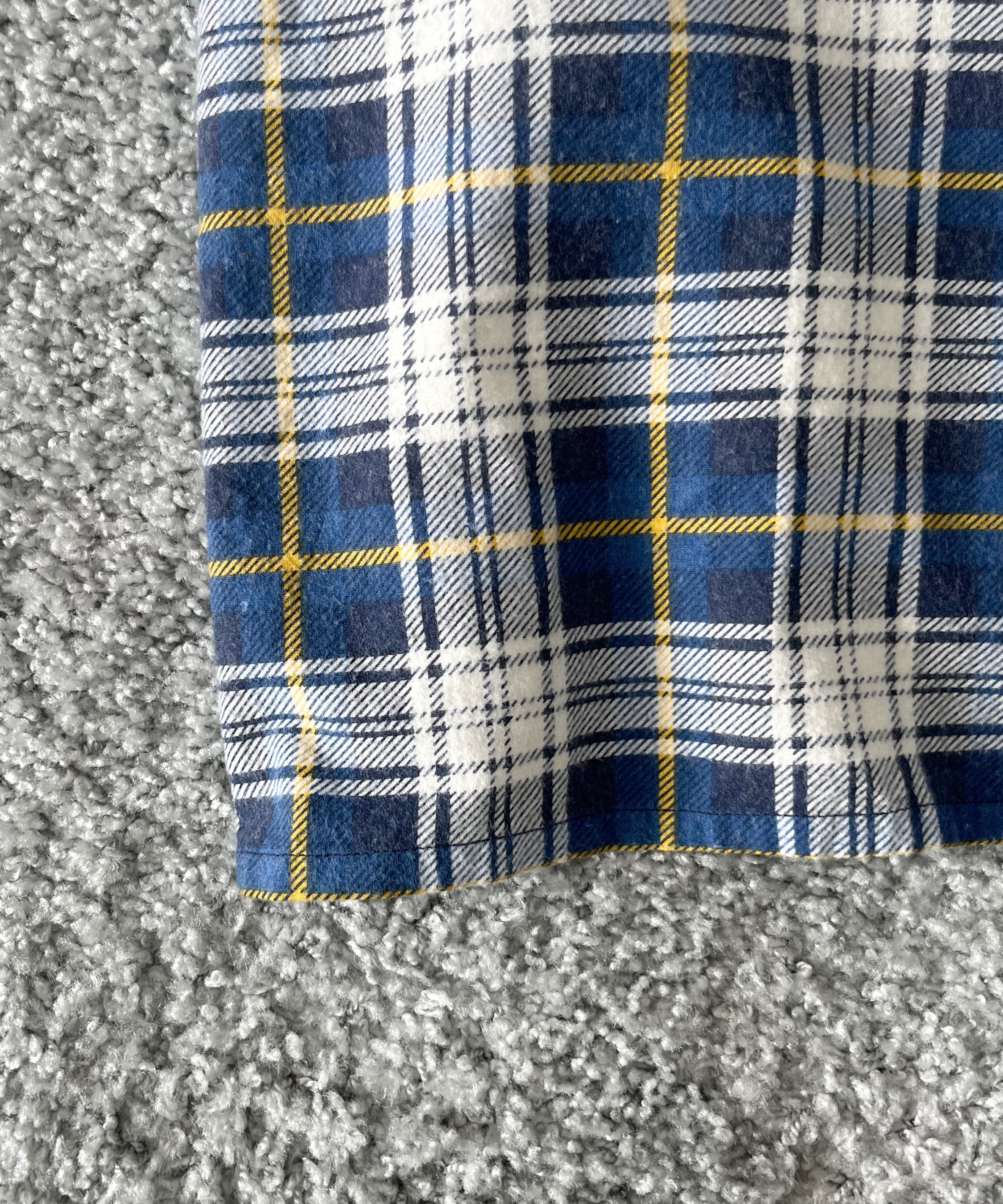 NEEDLES One-up shirt - printed flannel/plaid "D-BLUE/NAVY D"