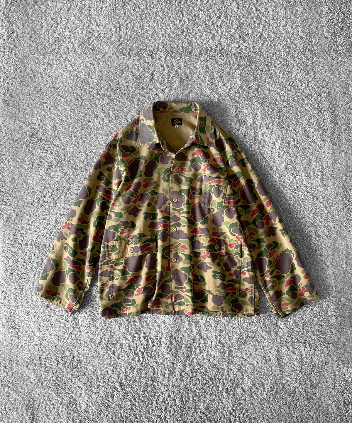 NEEDLES Military shirt jacket - camo twill "A-LT.GREEN"
