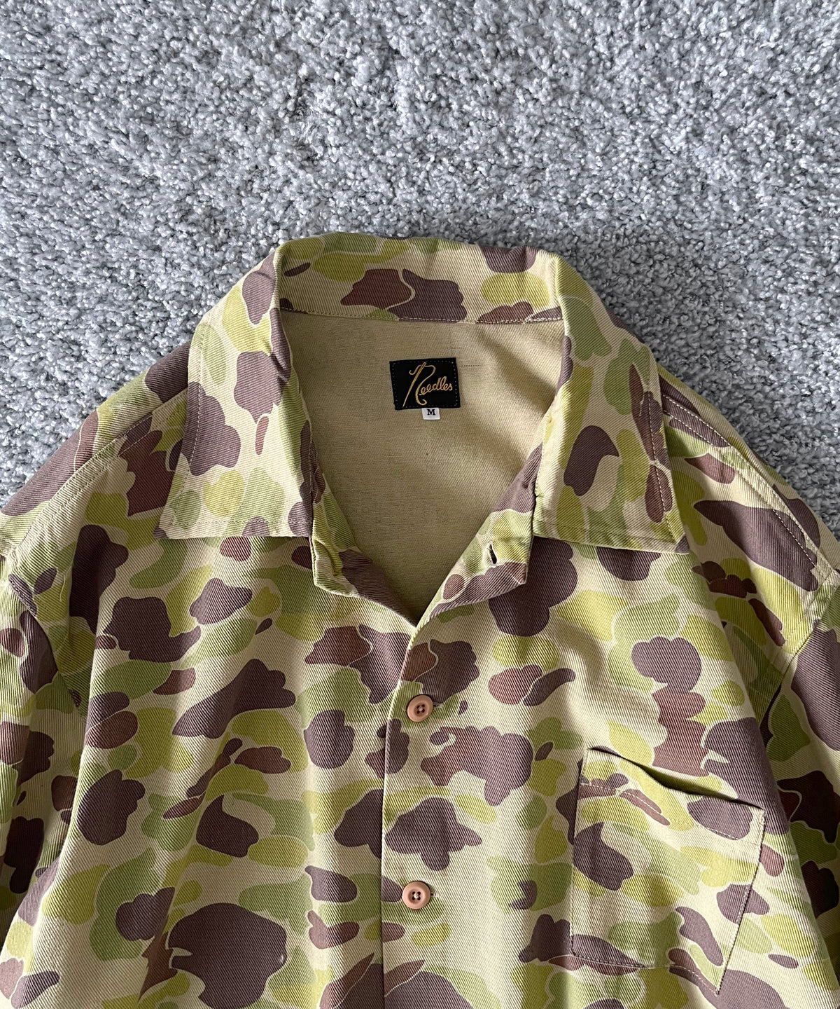 NEEDLES Military shirt jacket - camo twill "A-LT.GREEN"