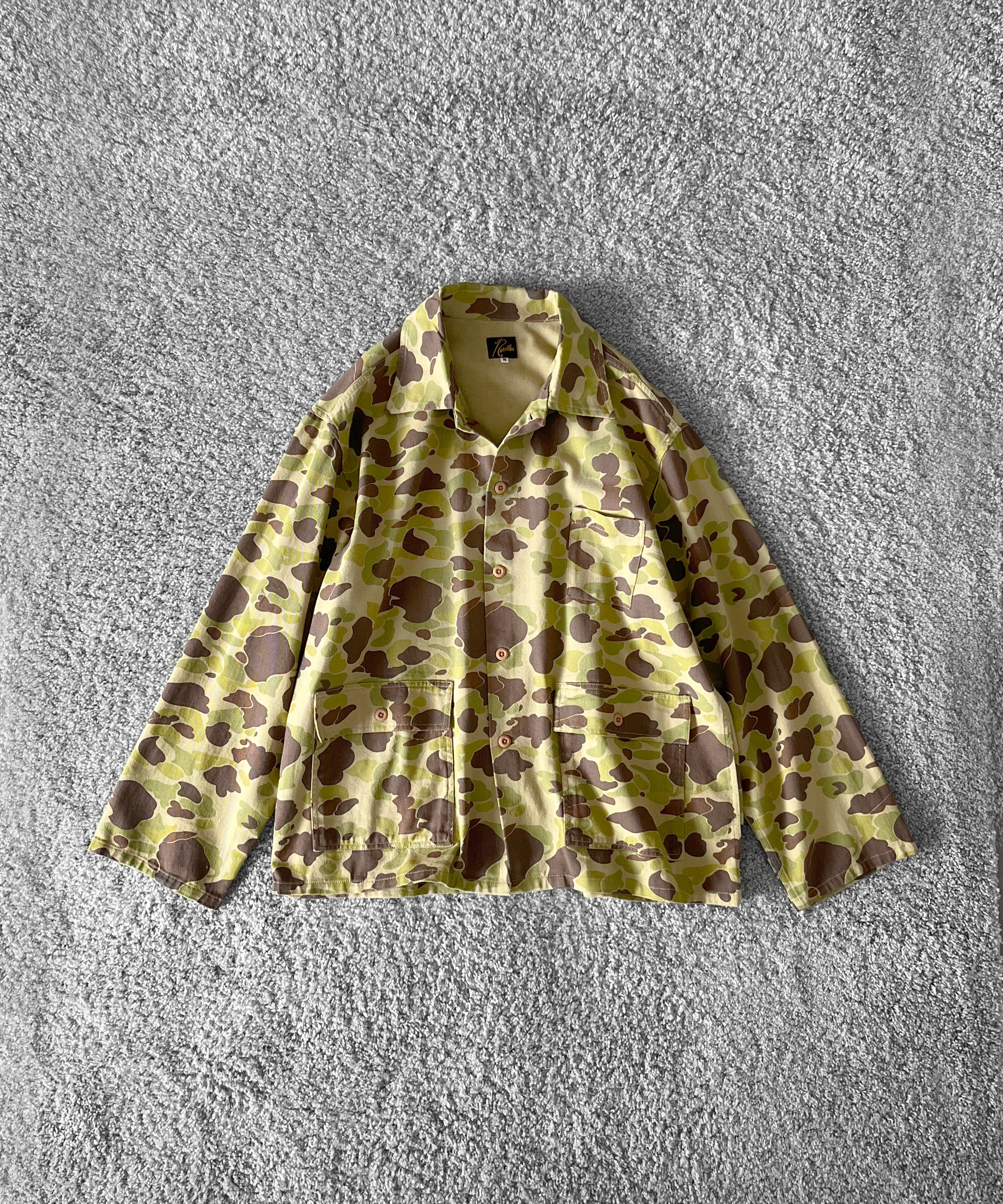 NEEDLES Military shirt jacket - camo twill "C-OLIVE"