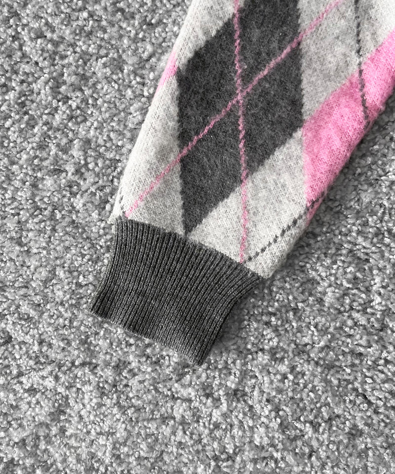 【Pre order】KAIKO Domestic knit polo cardigan "FIGURE PINK"