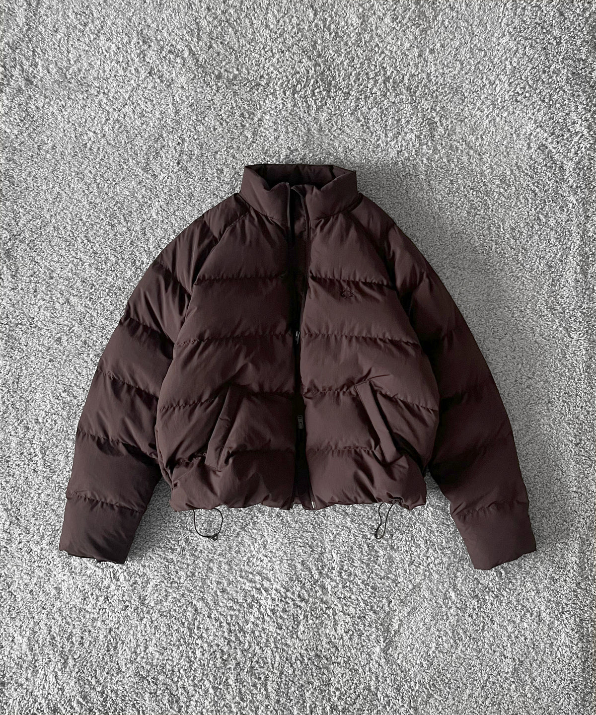 FRED PERRY Raglan sleeve padded jacket “RICH BROWN”