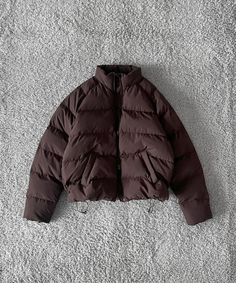 FRED PERRY Raglan sleeve padded jacket “RICH BROWN”