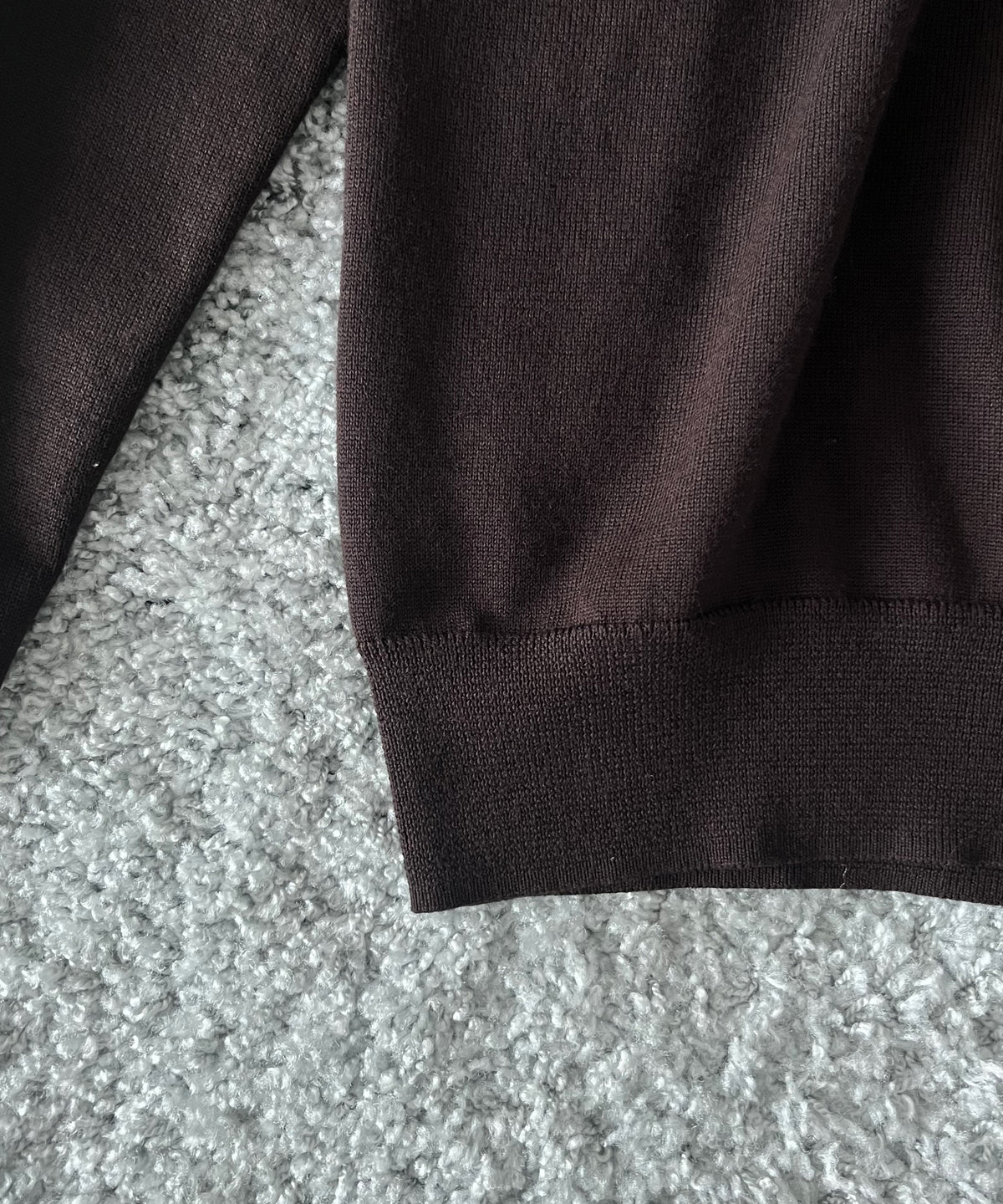 FRED PERRY Classic knitted shirt ls “RICH BROWN”
