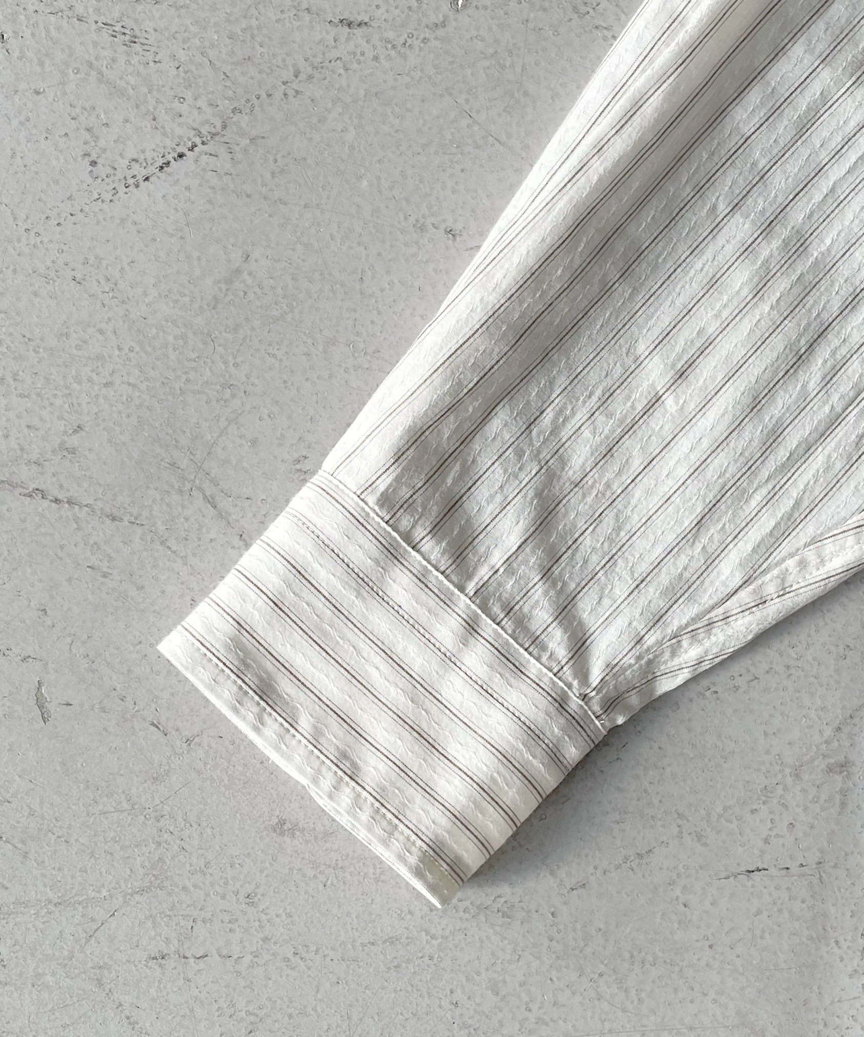 NEEDLES Uncon shirt - dobby stripe "BROWN"