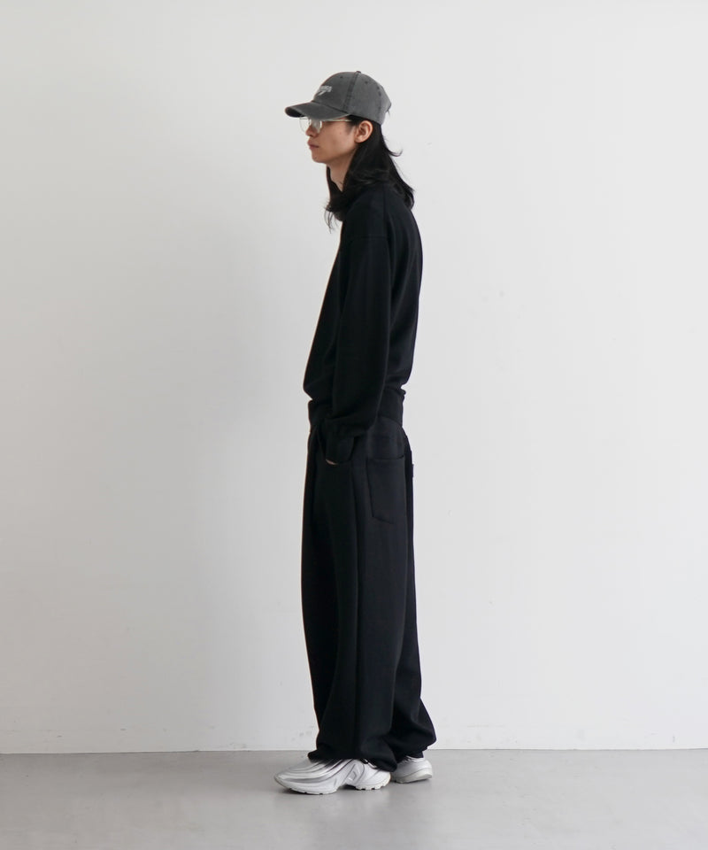 【EXCLUSIVE】NEONSIGN Wide tech slacks "SOLID NAVY"