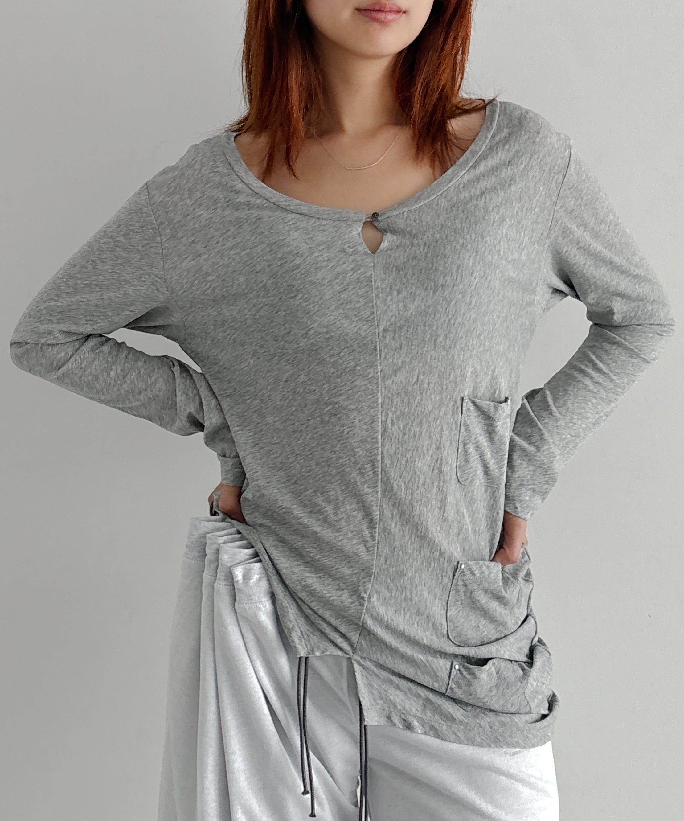 ULIKASANCTUS 3-pocket t shirt "GREY"