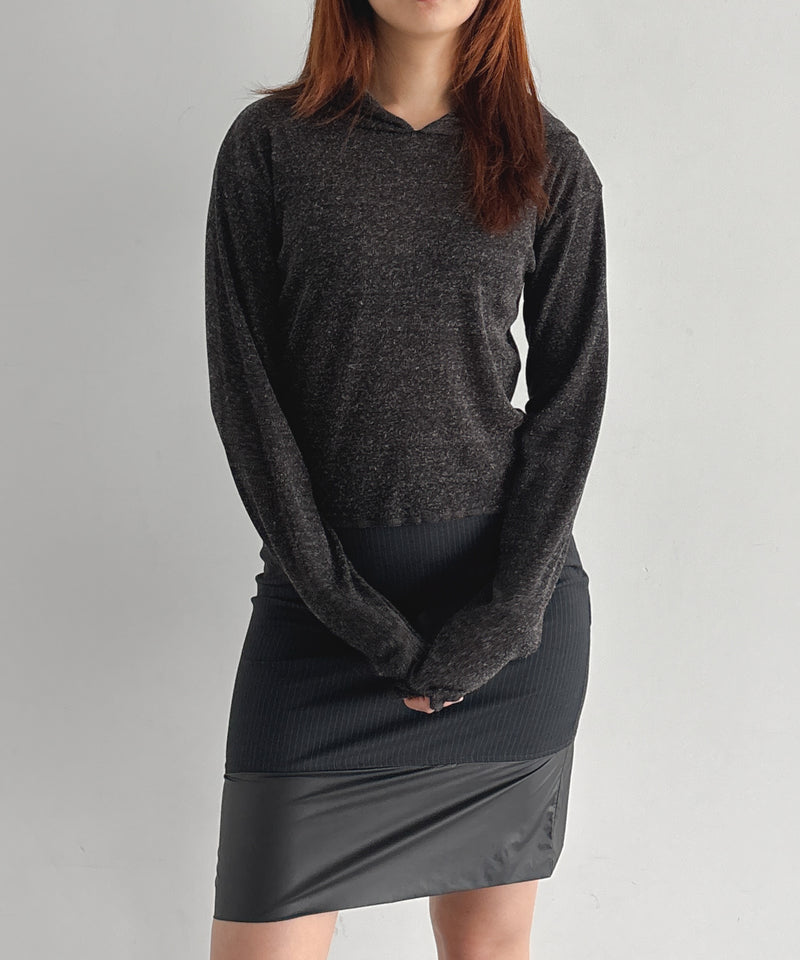 KAIKO Rib hoodie 0,1 "O.WHITE"