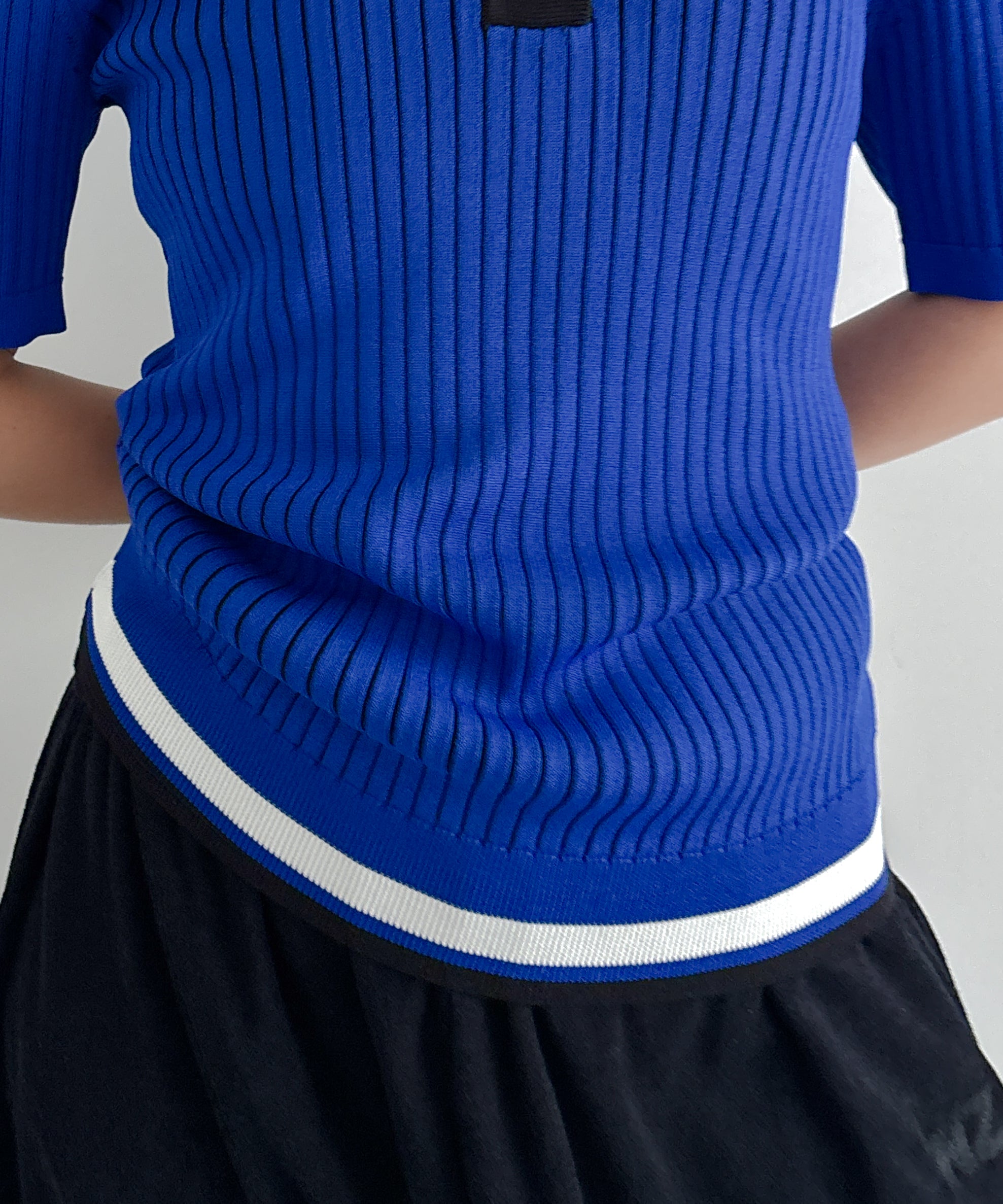entire studios【エンタイアスタジオ】メンズ 半袖ポロシャツ Ribbed