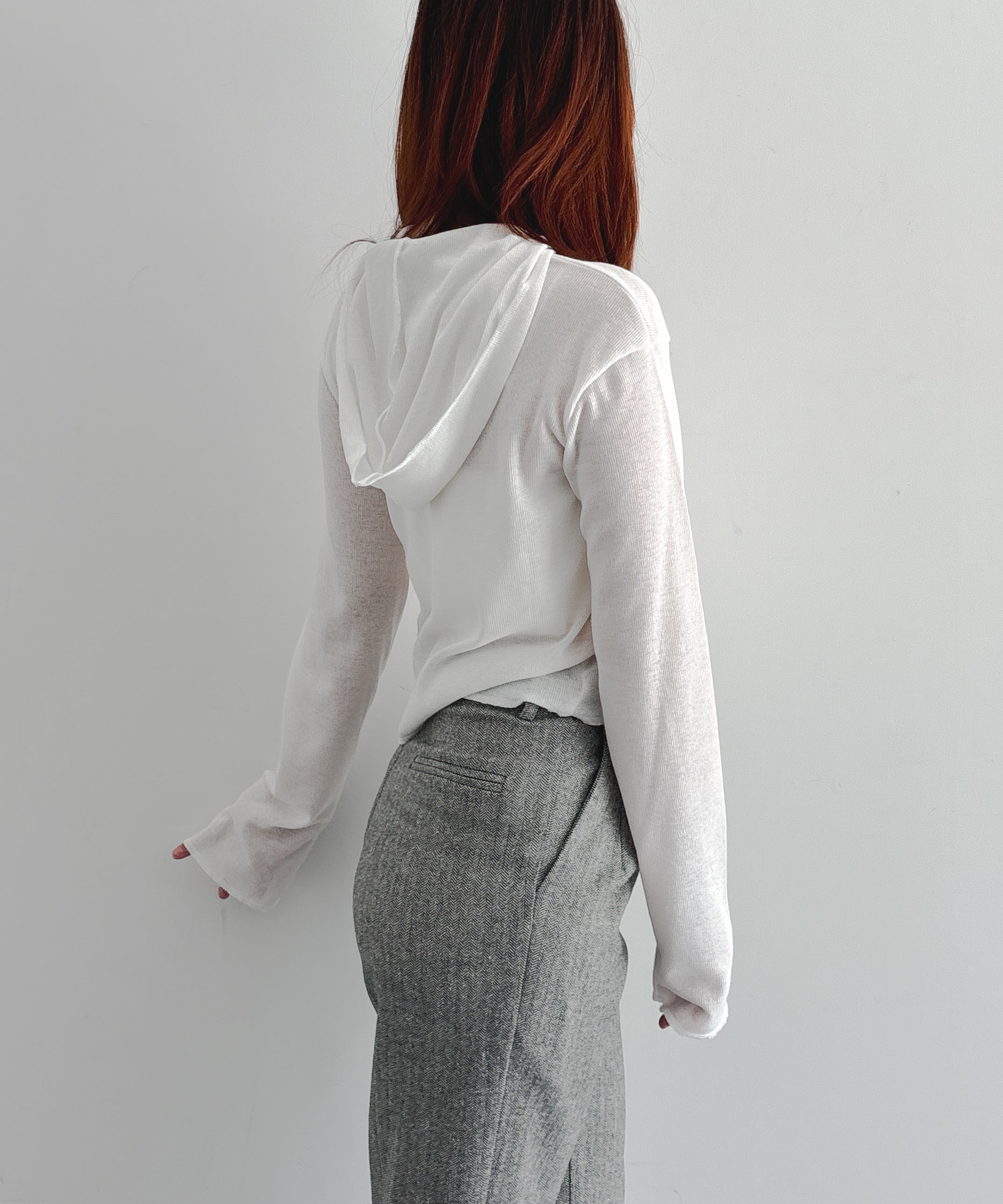 KAIKO Rib hoodie 0,1 "O.WHITE"