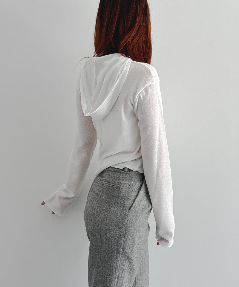 KAIKO Rib hoodie 0,1 "O.WHITE"