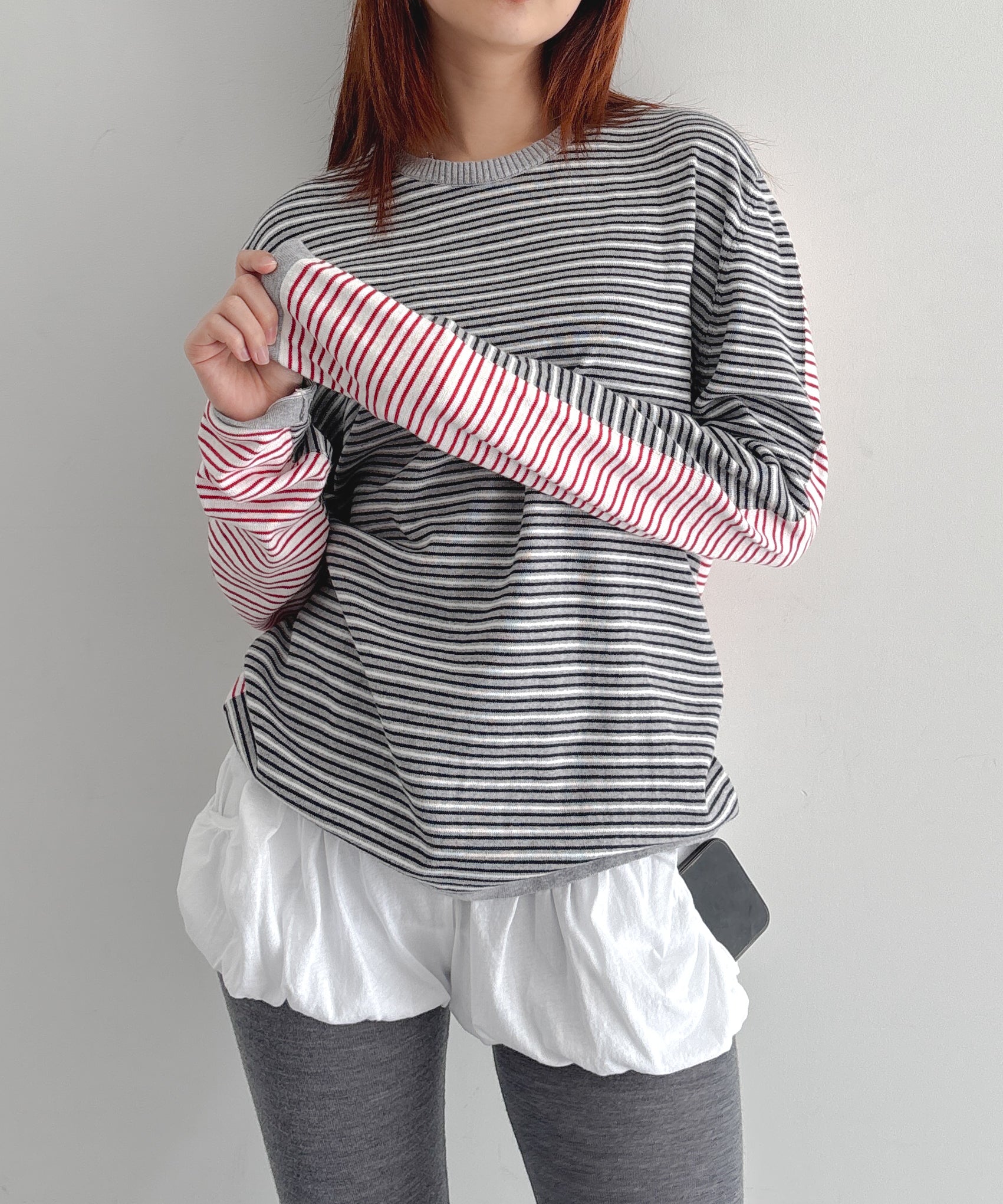 Gimaguas Pablo stripes jumper "GREY-PINK"