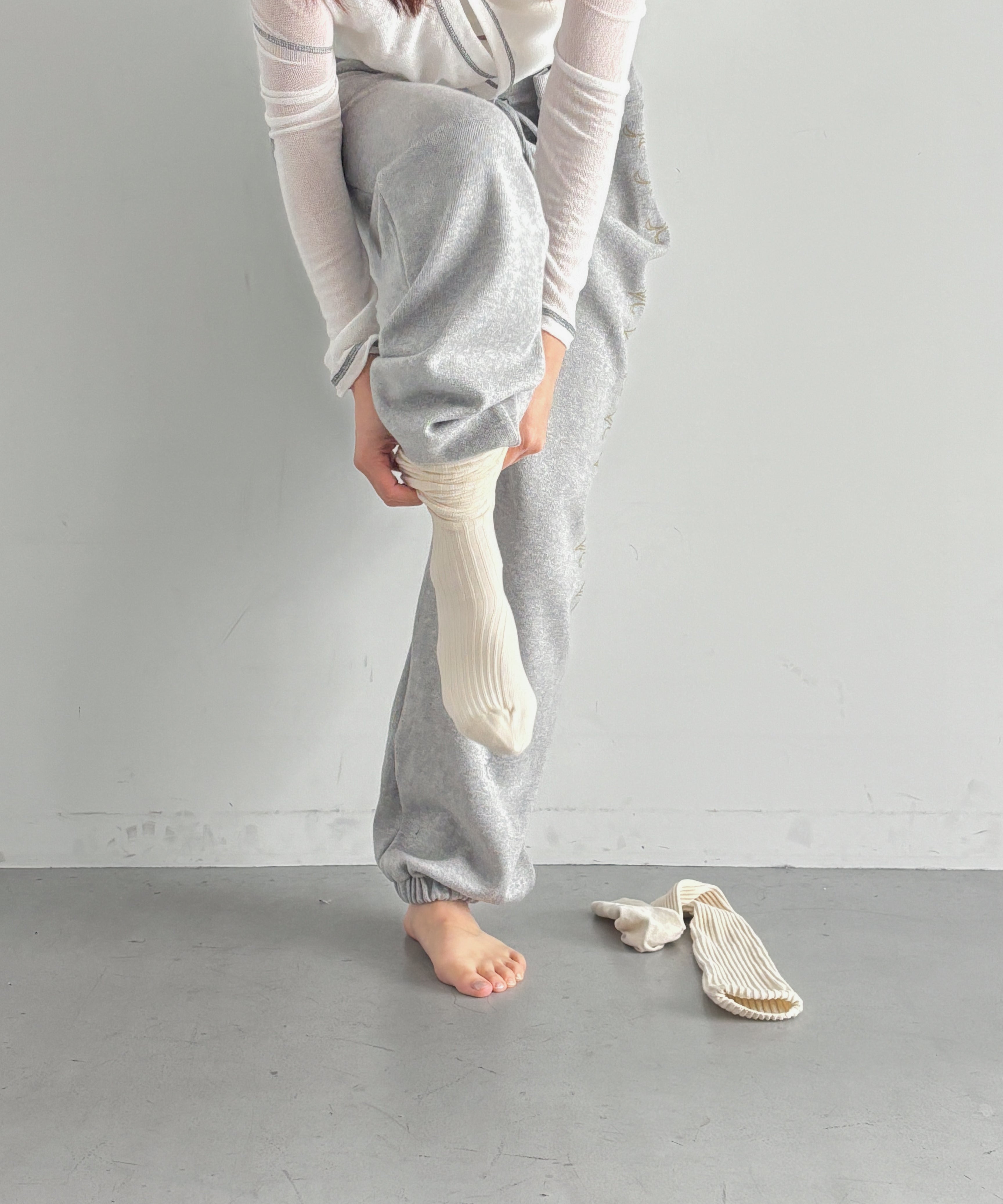 Baserange Overknee socks "UNDYED"