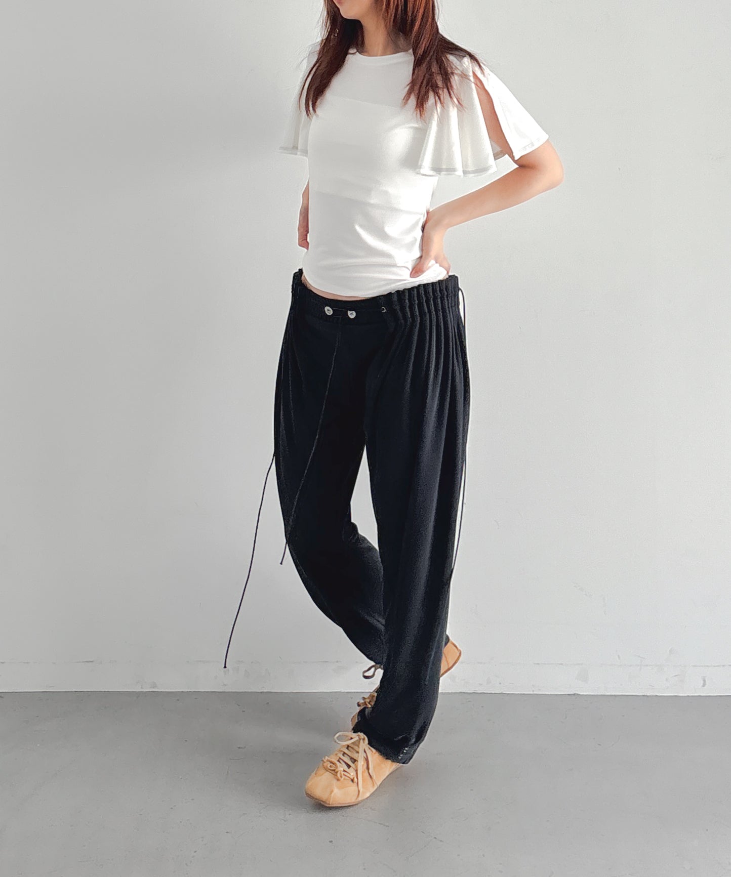 ULIKASANCTUS Flare sleeve top "WHITE"