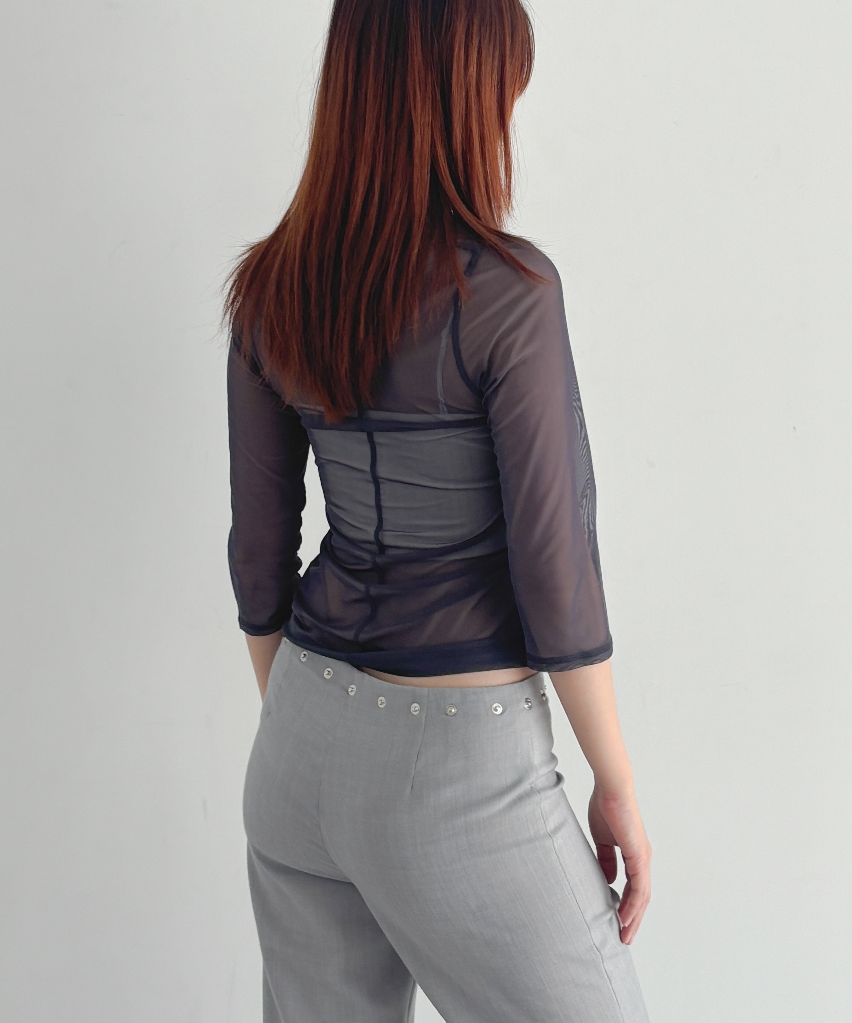ULIKASANCTUS Nape mesh top "MIDNIGHT"