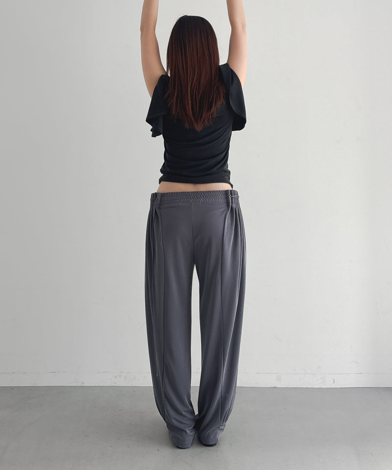 ULIKASANCTUS Curtain jogger pants "WASHED BLUE"