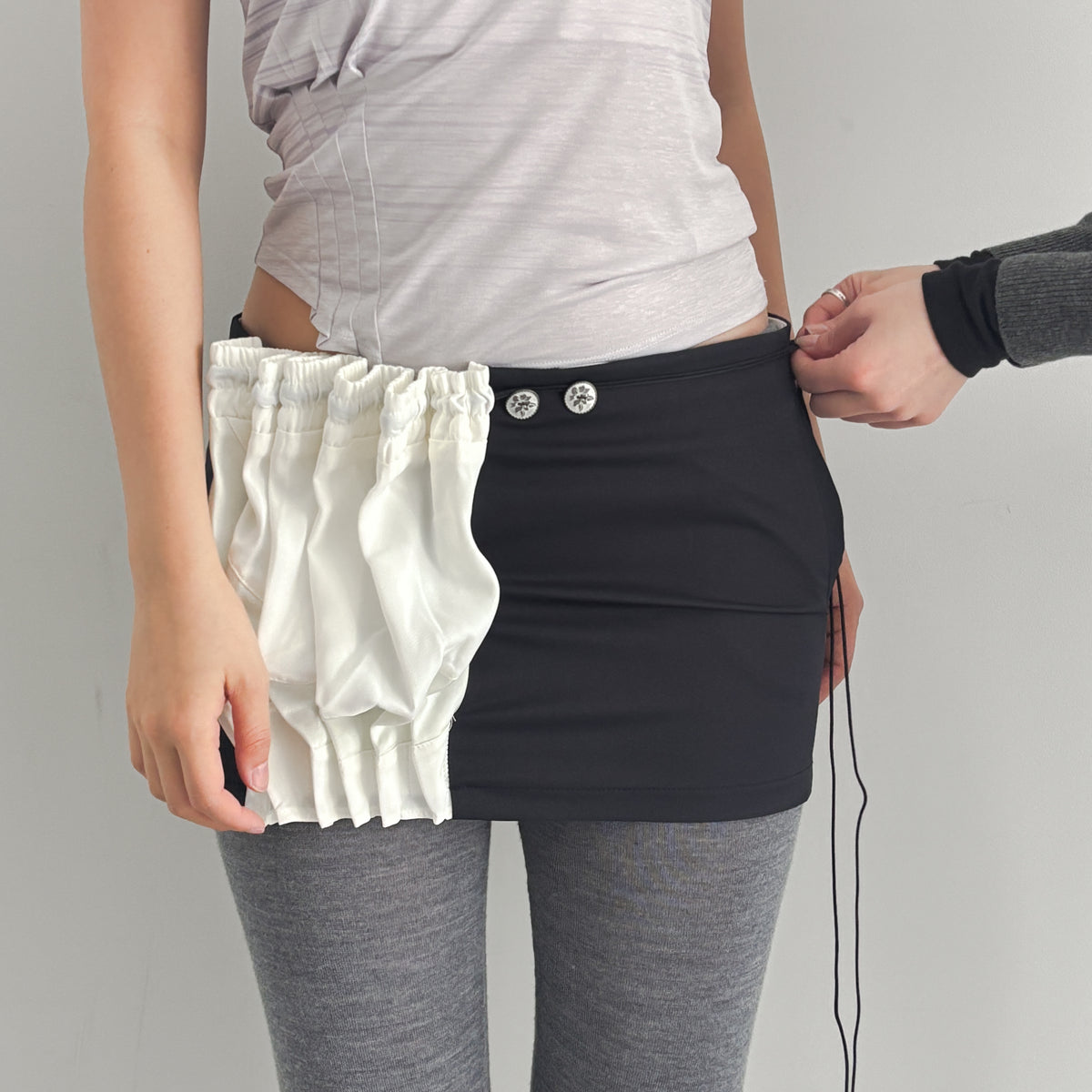 スカート ULIKASANCTUS Curtain mini skirt ULIKASANCTUS【ウリカサンクトゥス】Curtain mini skirt 