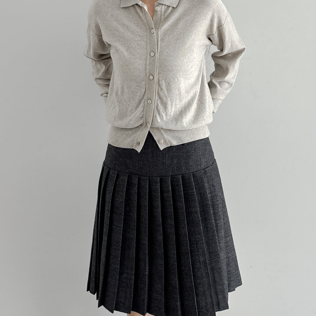 Baserange【ベースレンジ】Tier polo cardigan XS-S 