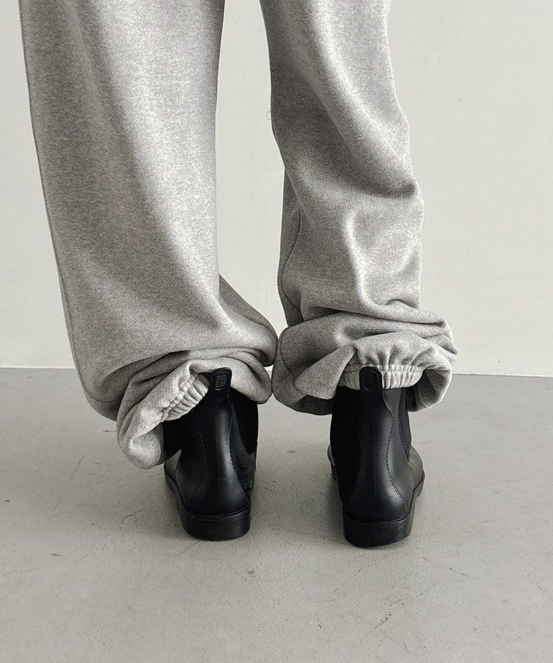 ULIKASANCTUS Curtain jersey pants "MELANGE GREY"