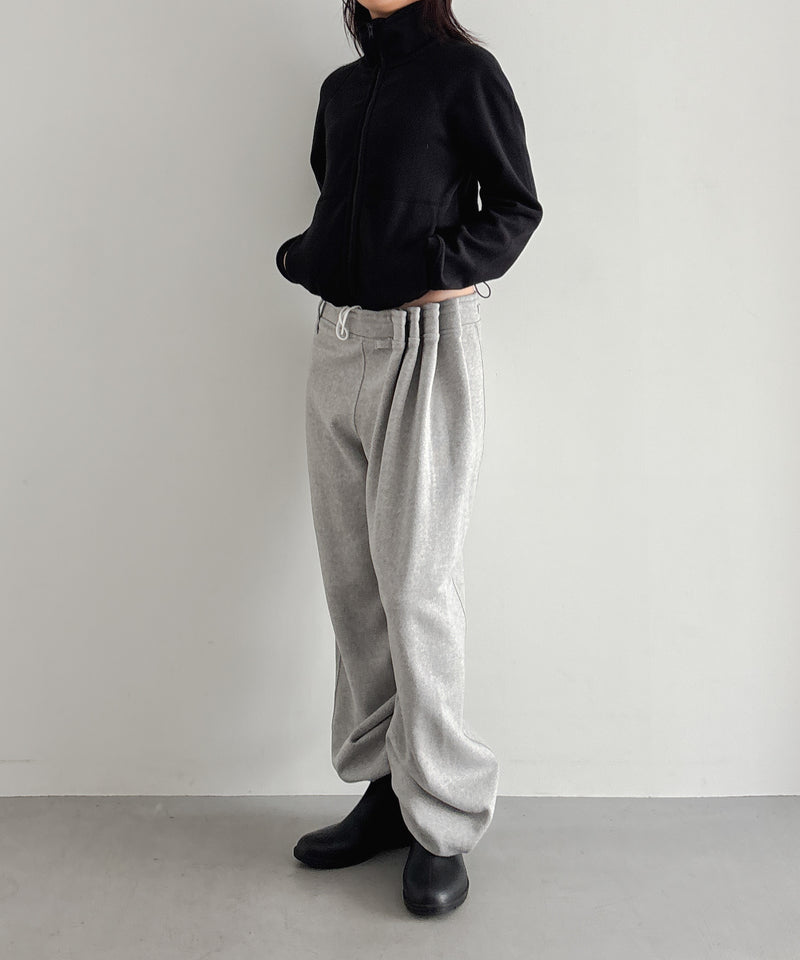 ULIKASANCTUS Curtain jersey pants "MELANGE GREY"