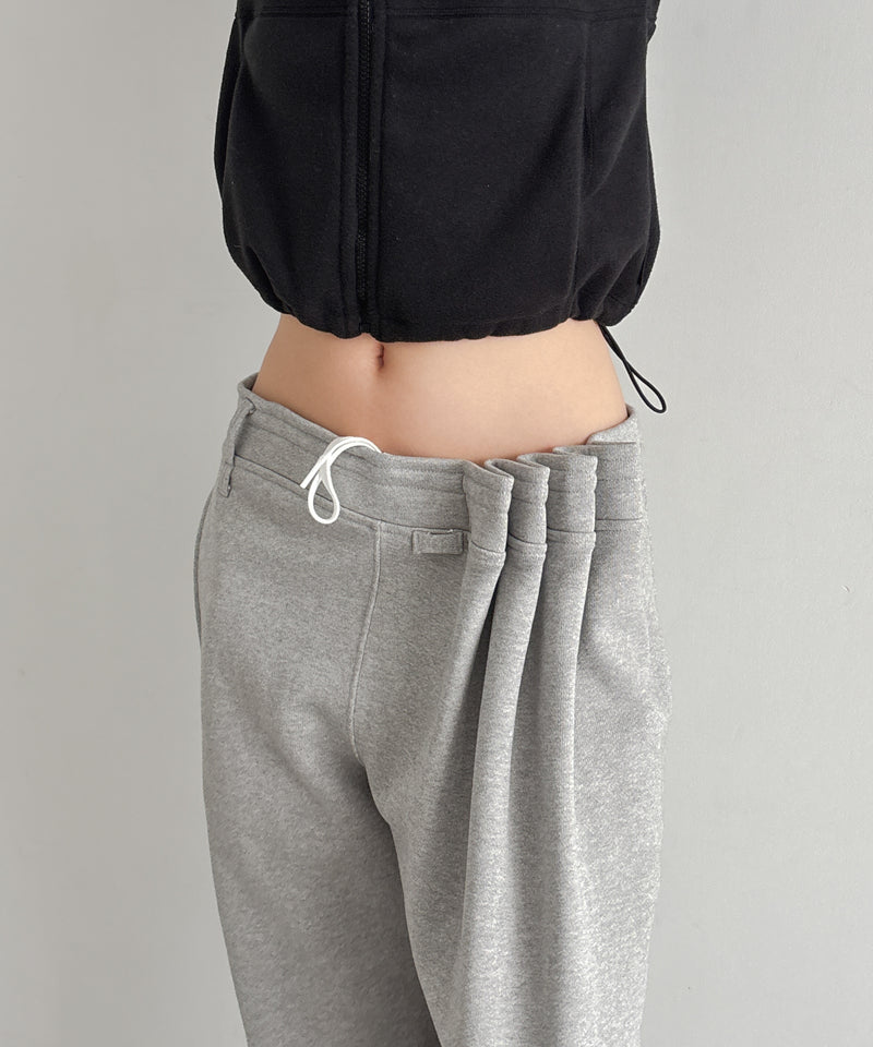 ULIKASANCTUS Curtain jersey pants "MELANGE GREY"
