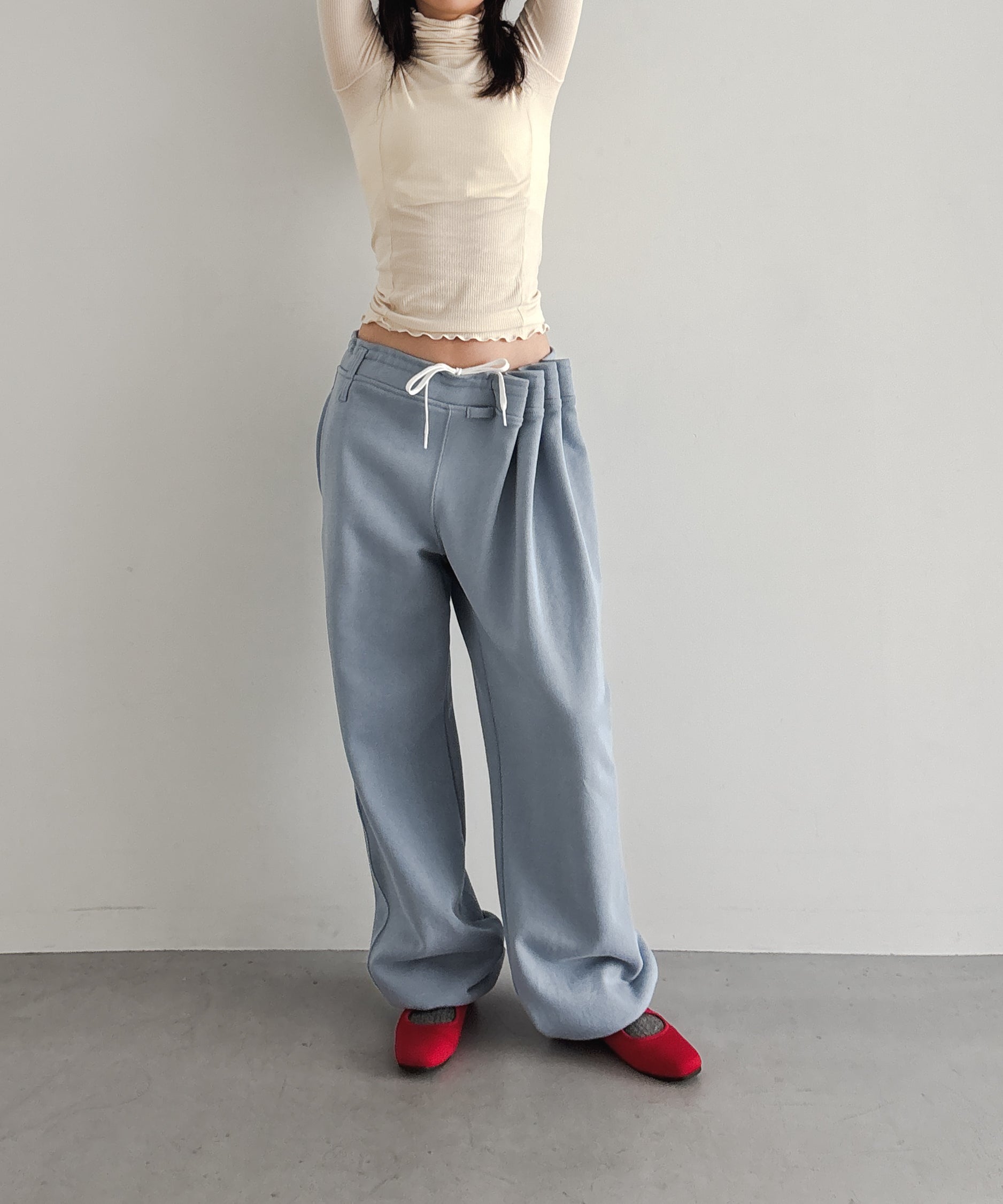 パンツ ulikasanctus Curtain jogger pant ULIKASANCTUS【ウリカサンクトゥス】Curtain jersey pants 