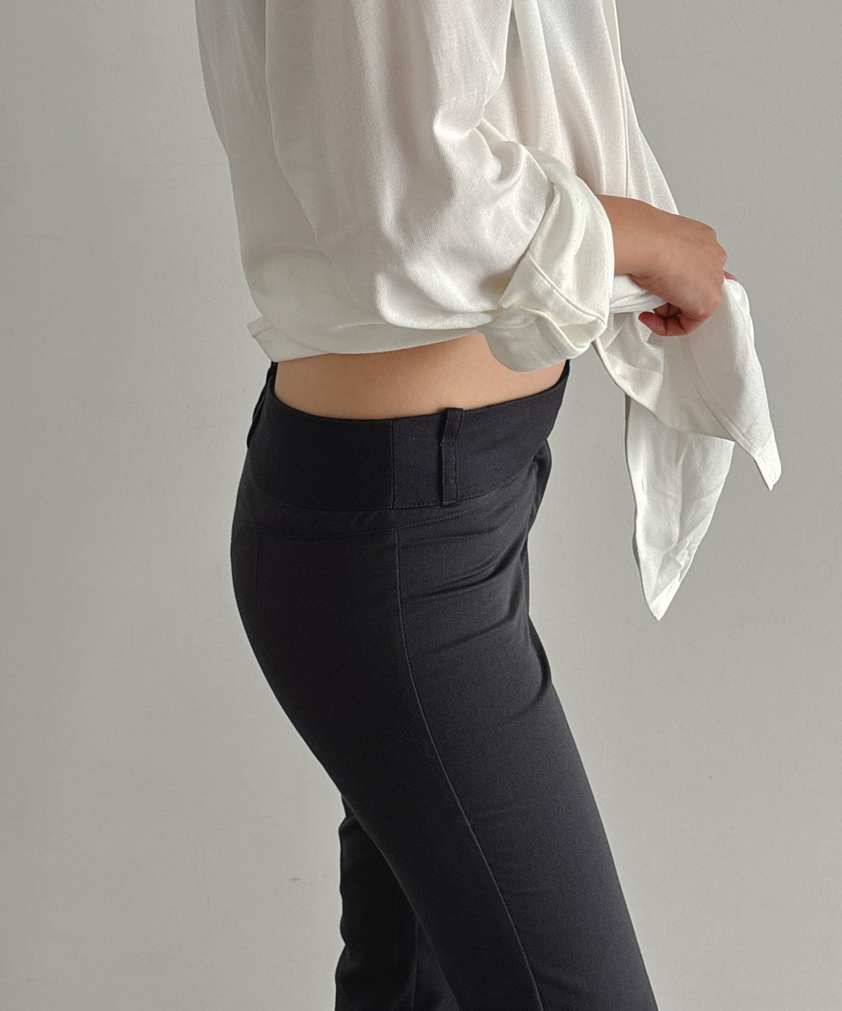 ULIKASANCTUS Brace straight pants "MIDNIGHT"