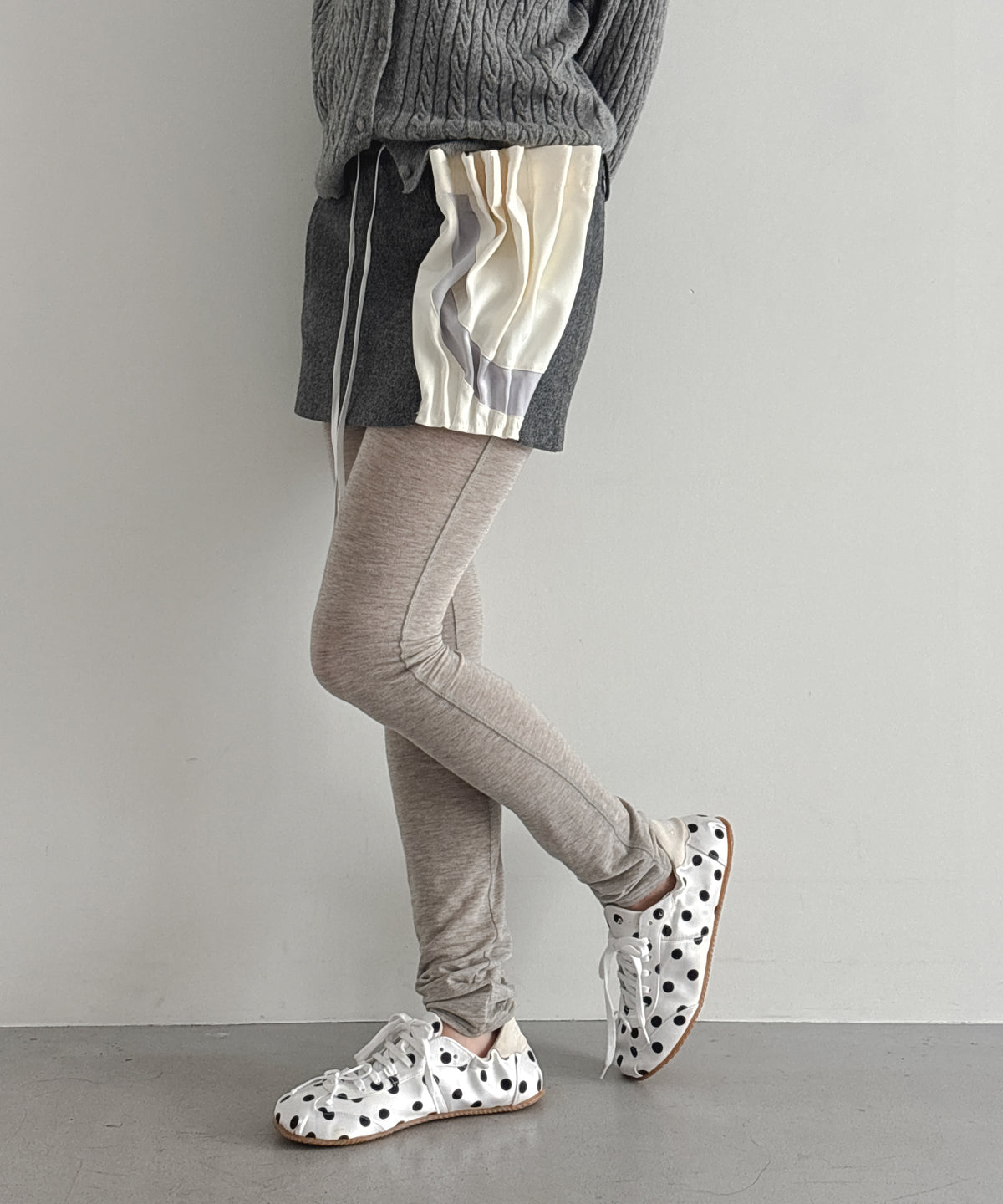ULIKASANCTUS Panneled leggins "MELANGE GREY"