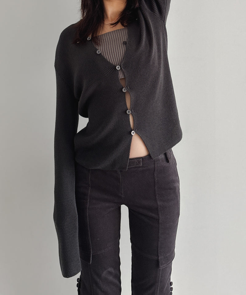 ULIKASANCTUS Nape knit cardigan "BEIGE"